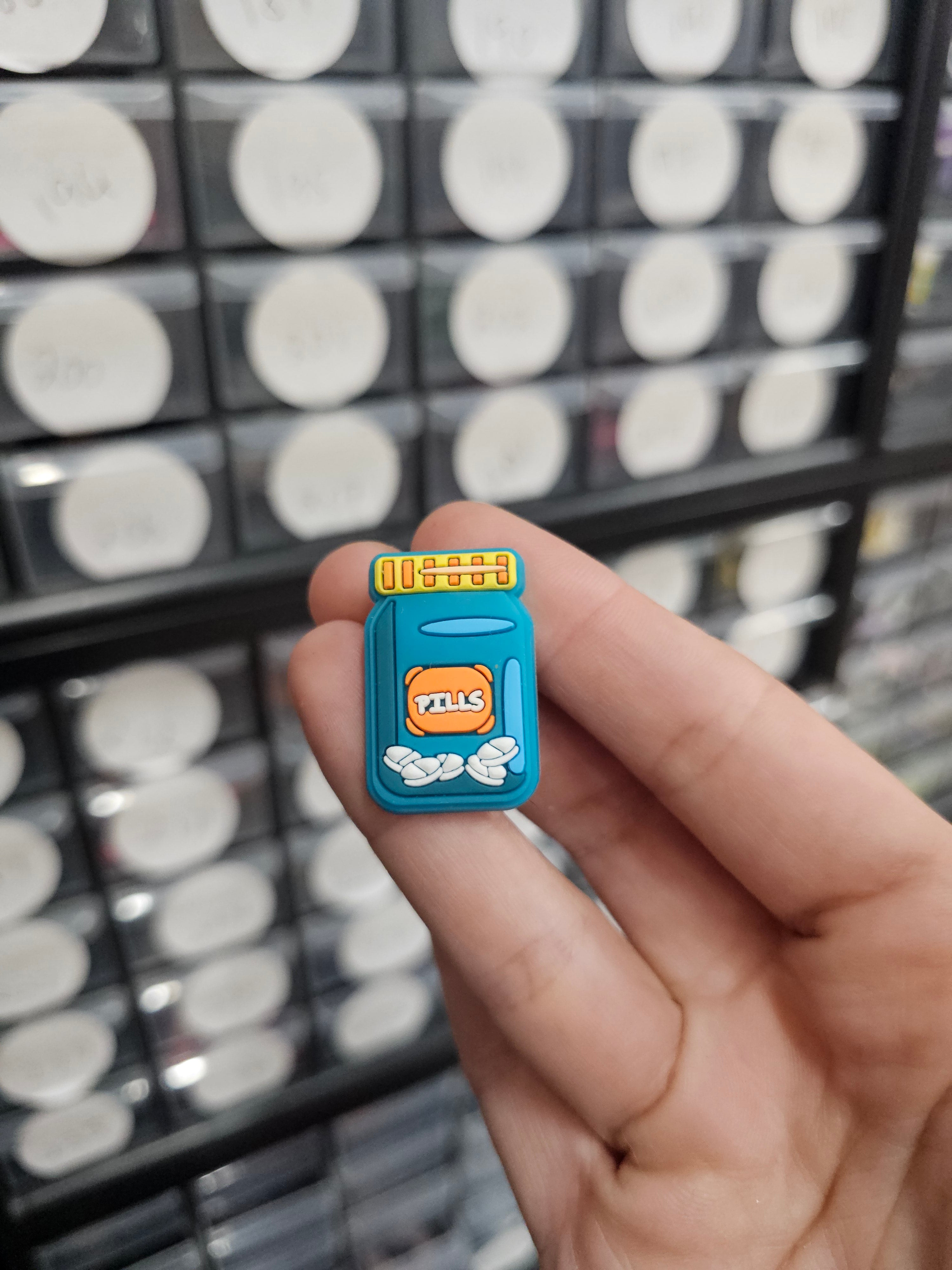 Chill pills shoe charm
