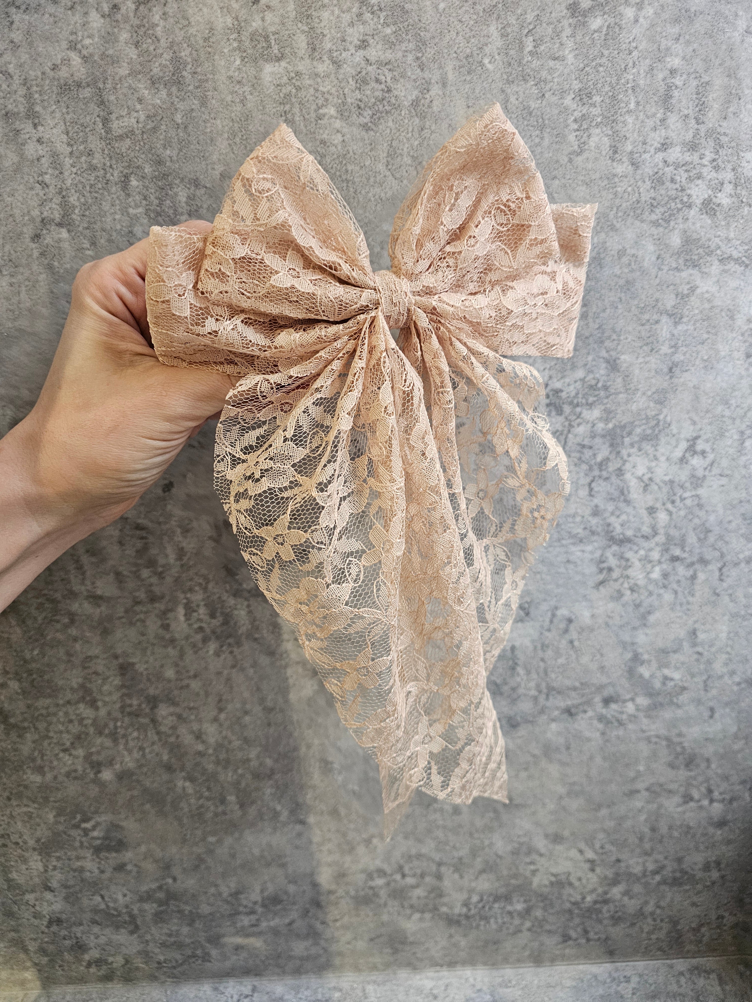 Lace hair bow