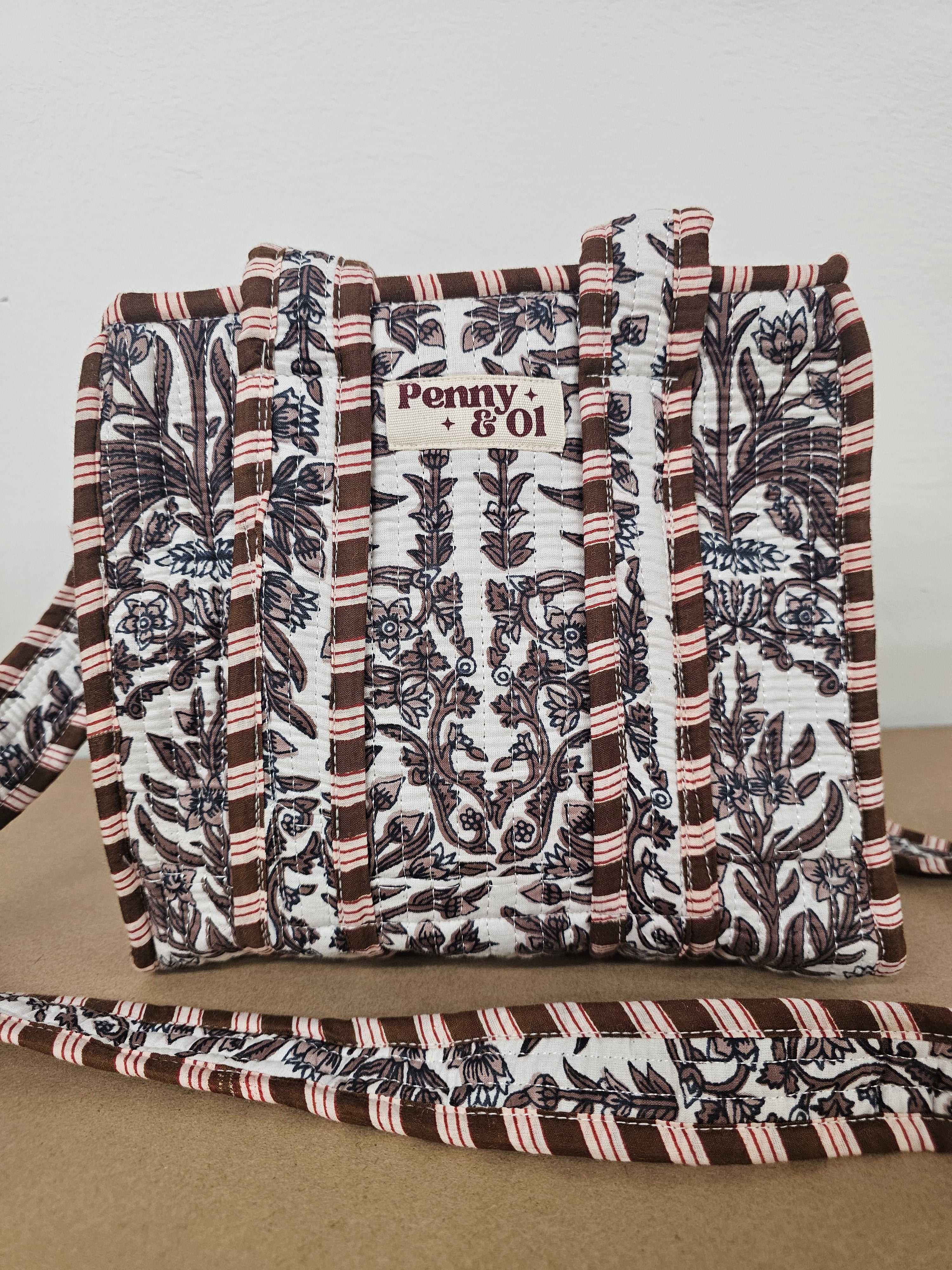 Woodland Bloom Collection. Cotton, handmade tote bags