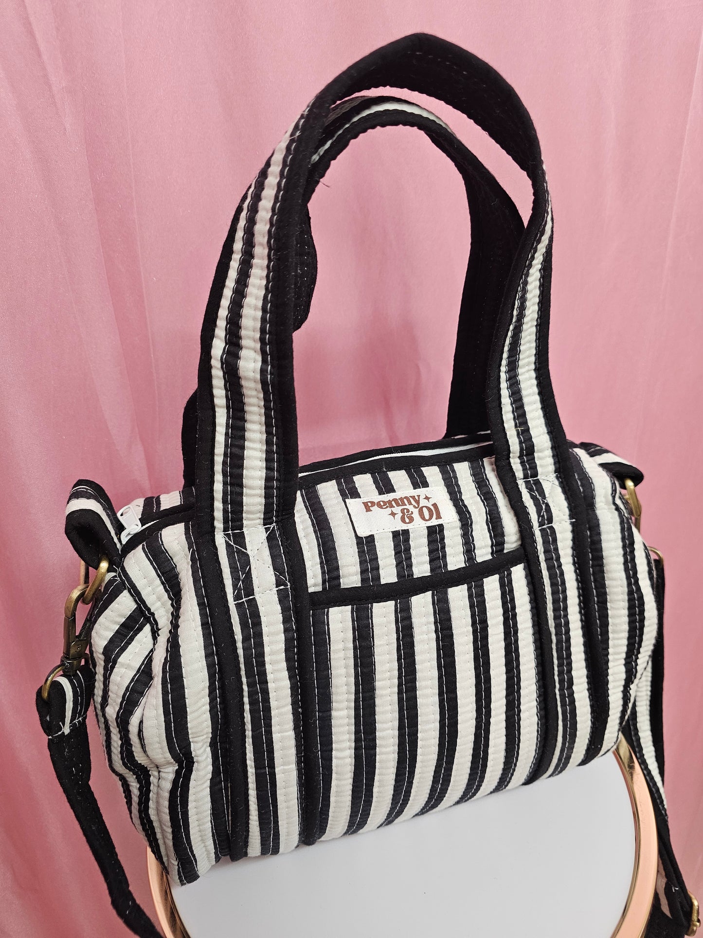 Black and white stripes collection, tote bags. Cotton tote bags all sizes.
