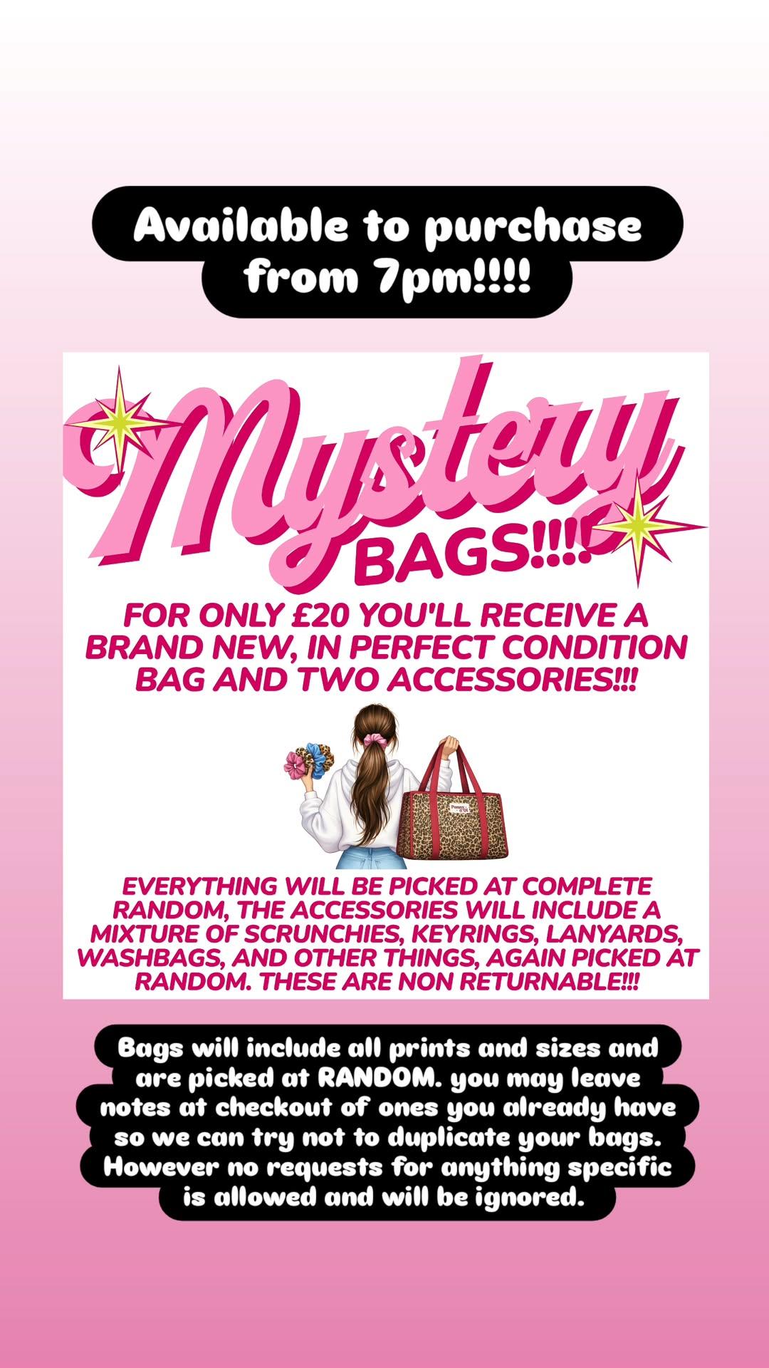 £20 MYSTERY BAG & 2 ACCESSORIES. NON RETURNABLE