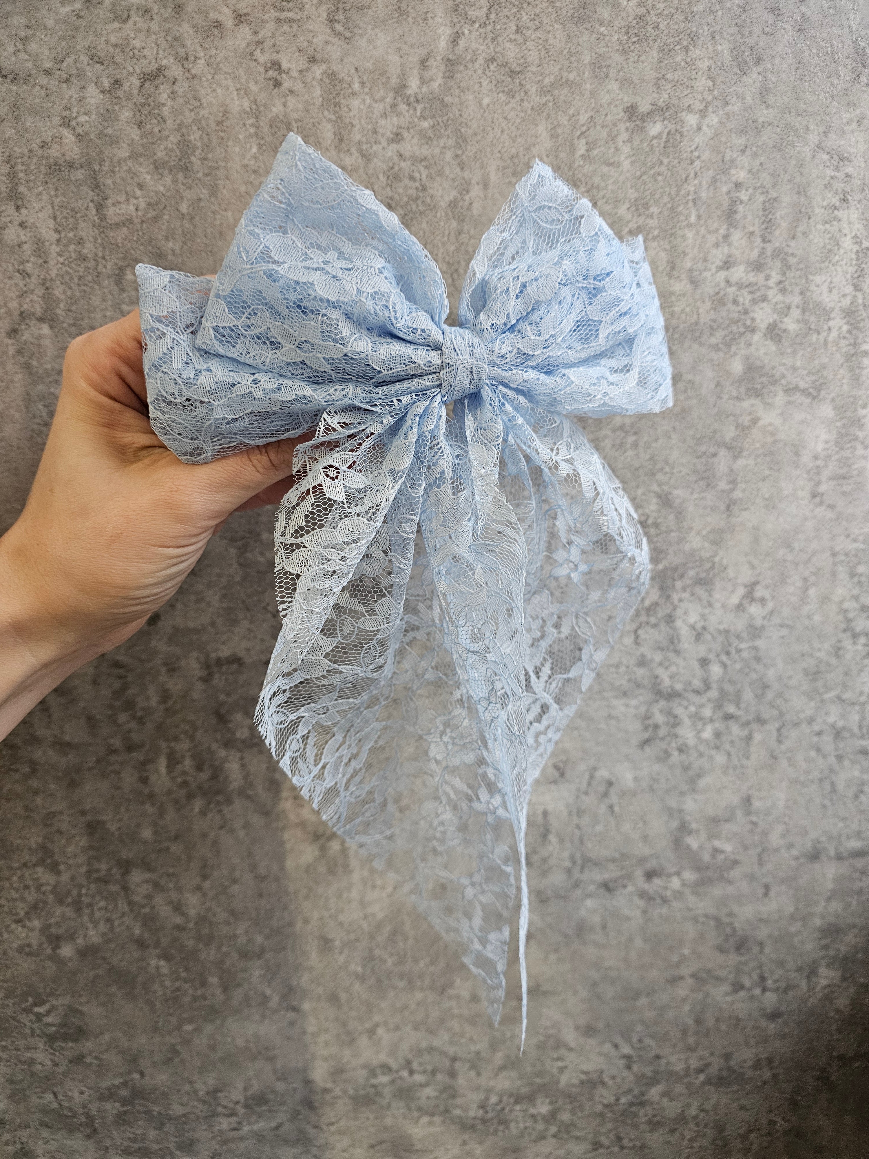 Lace hair bow