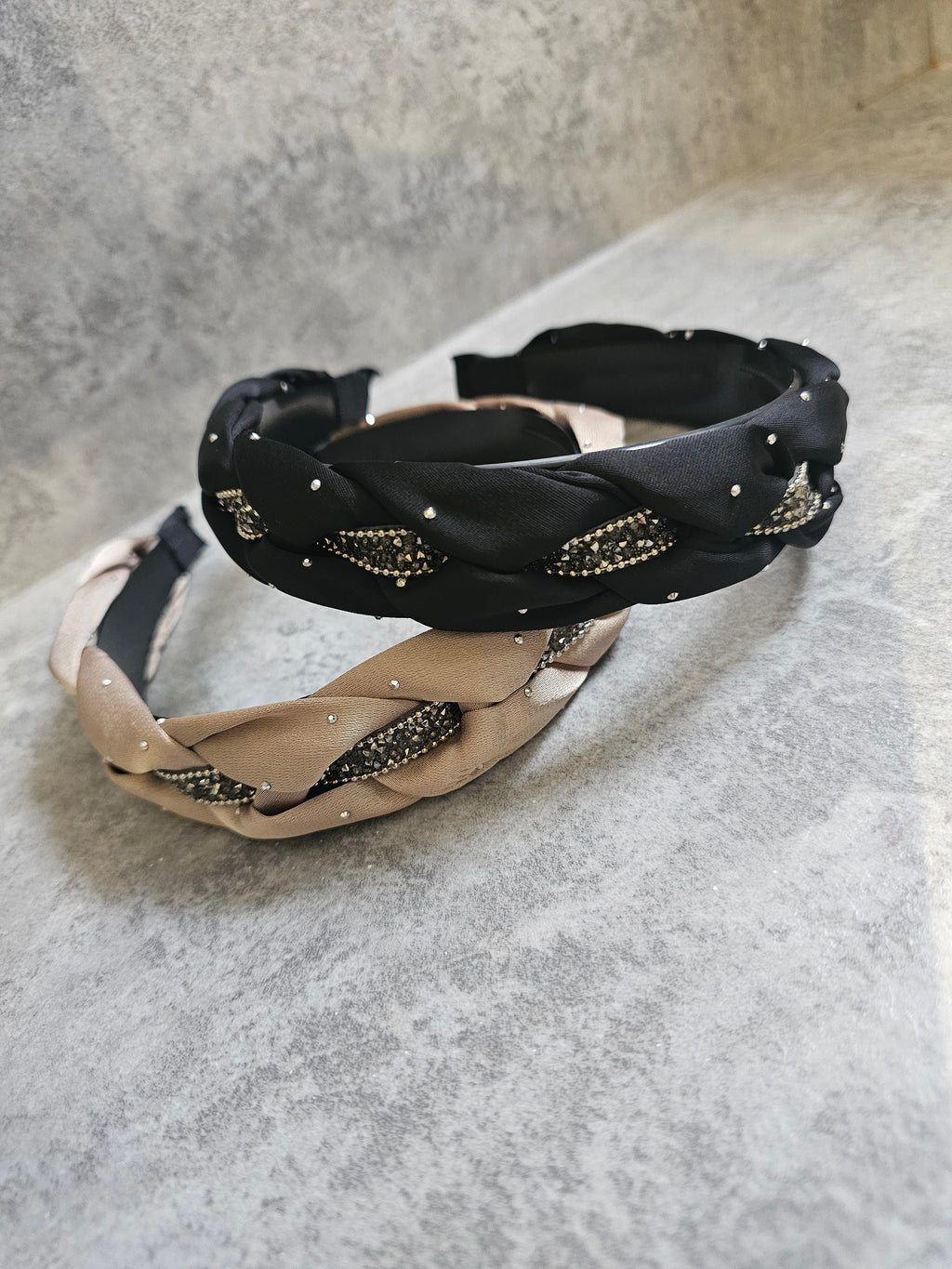 Diamante plaited headband