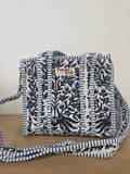 Navy Bloom Collection tote bags. Cotton tote bags all sizes