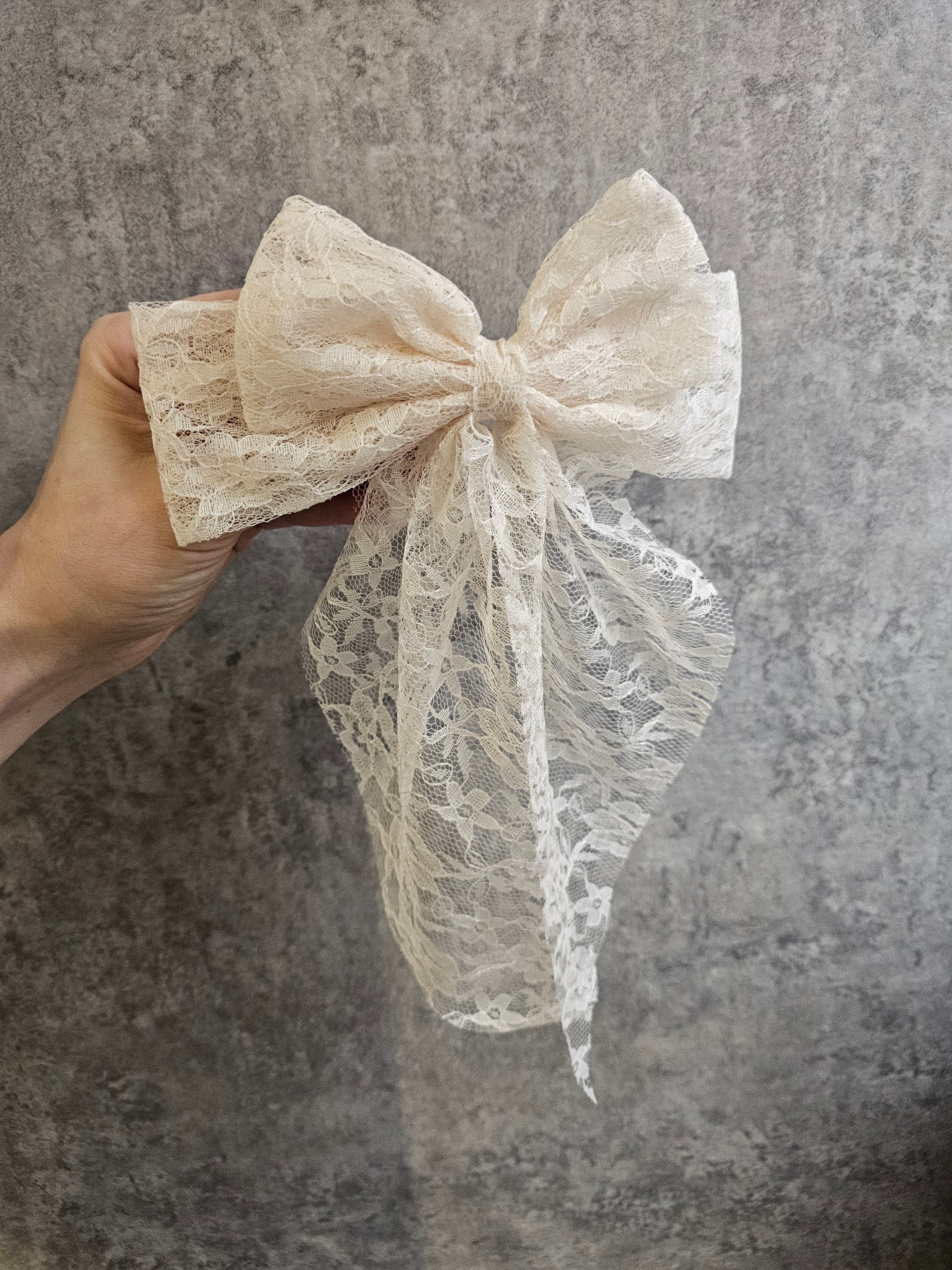 Lace hair bow