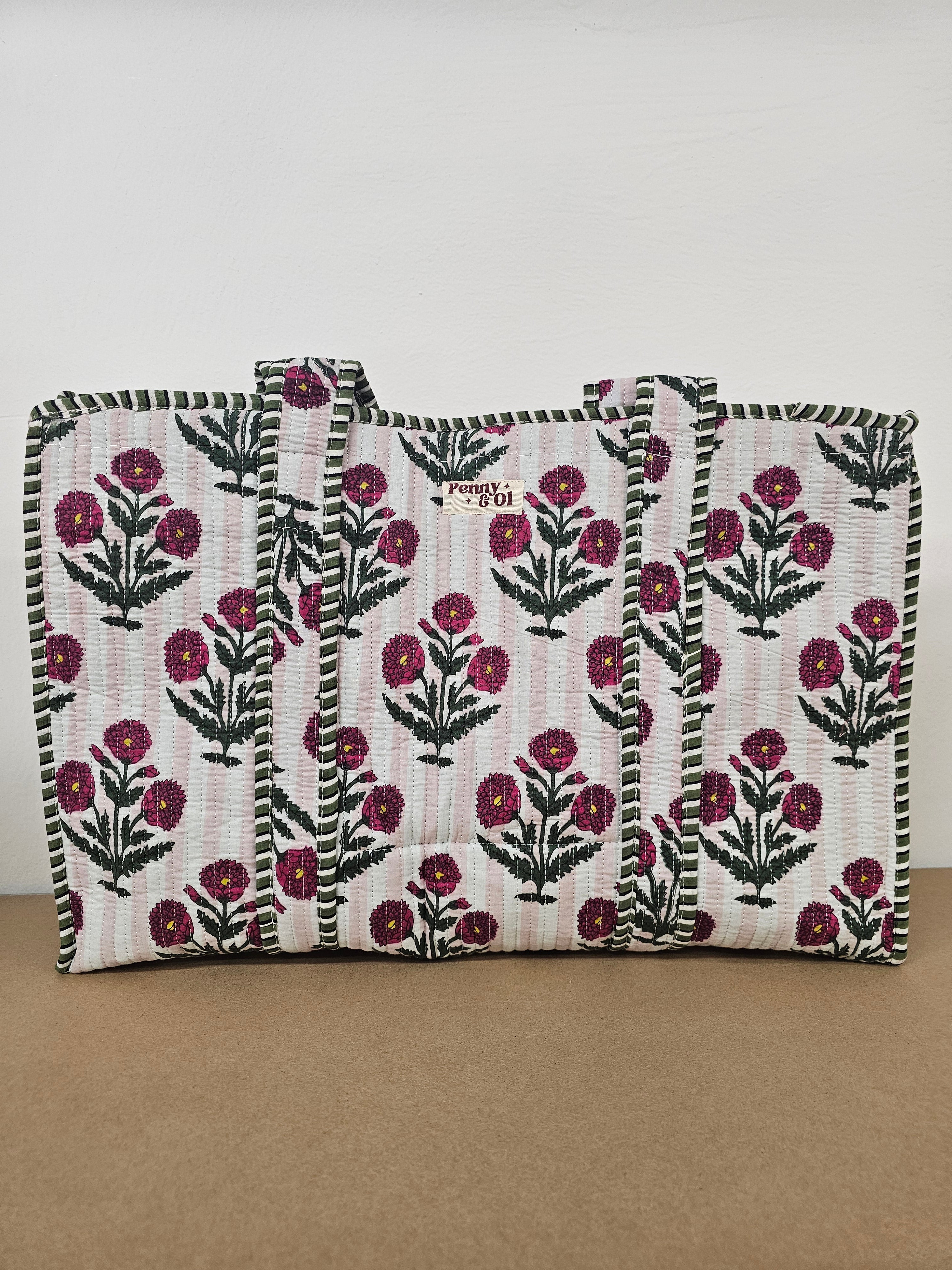 Florence Collection. Cotton, handmade tote bags