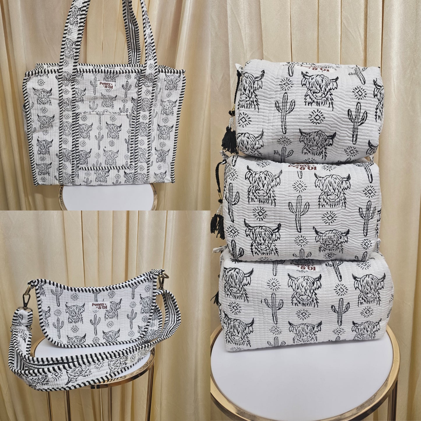 Highland Cow Collection tote bags. Cotton tote bags all sizes.