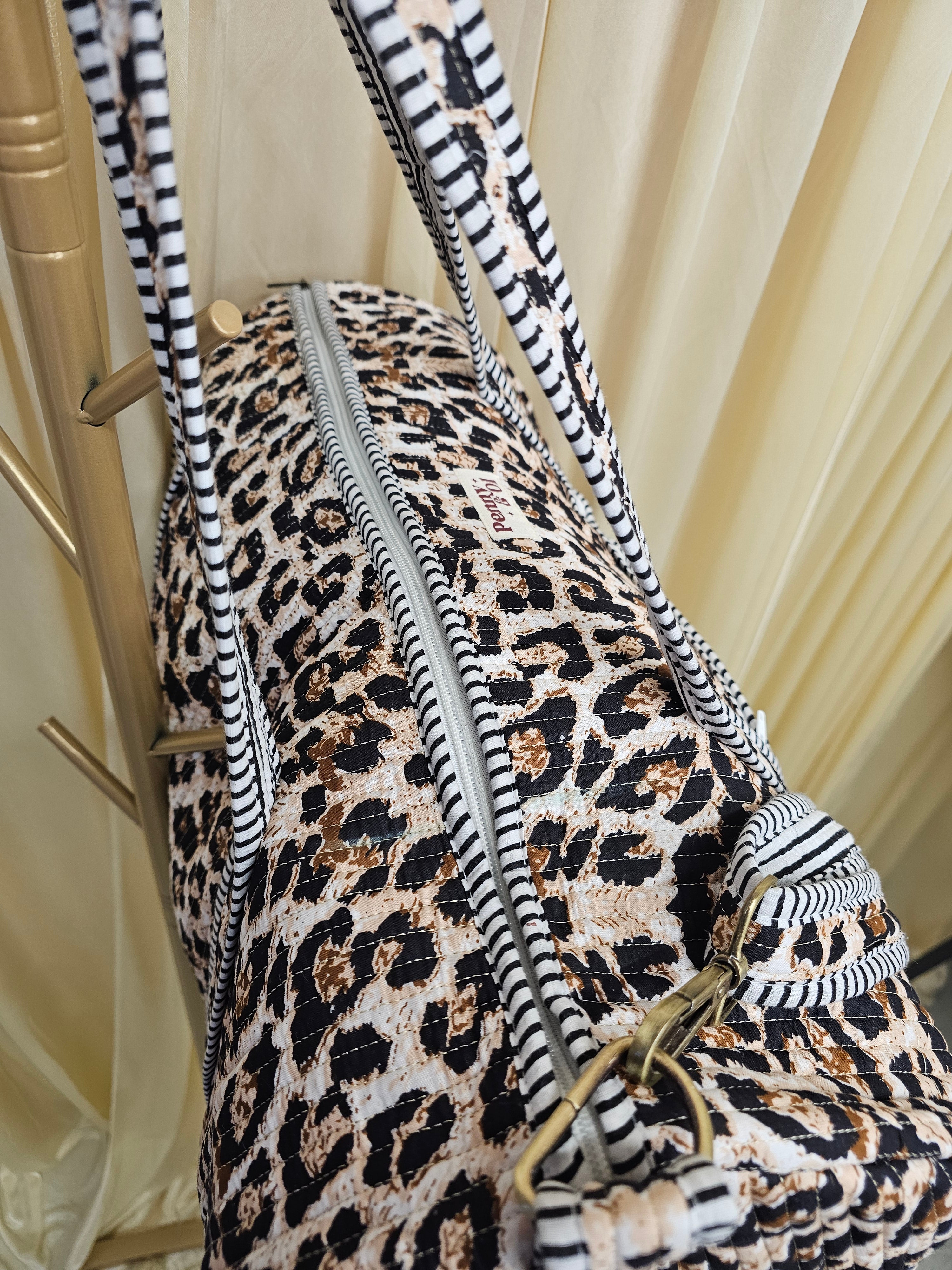 Leopard Print Large Duffle Tote Bags - Penny & Ol