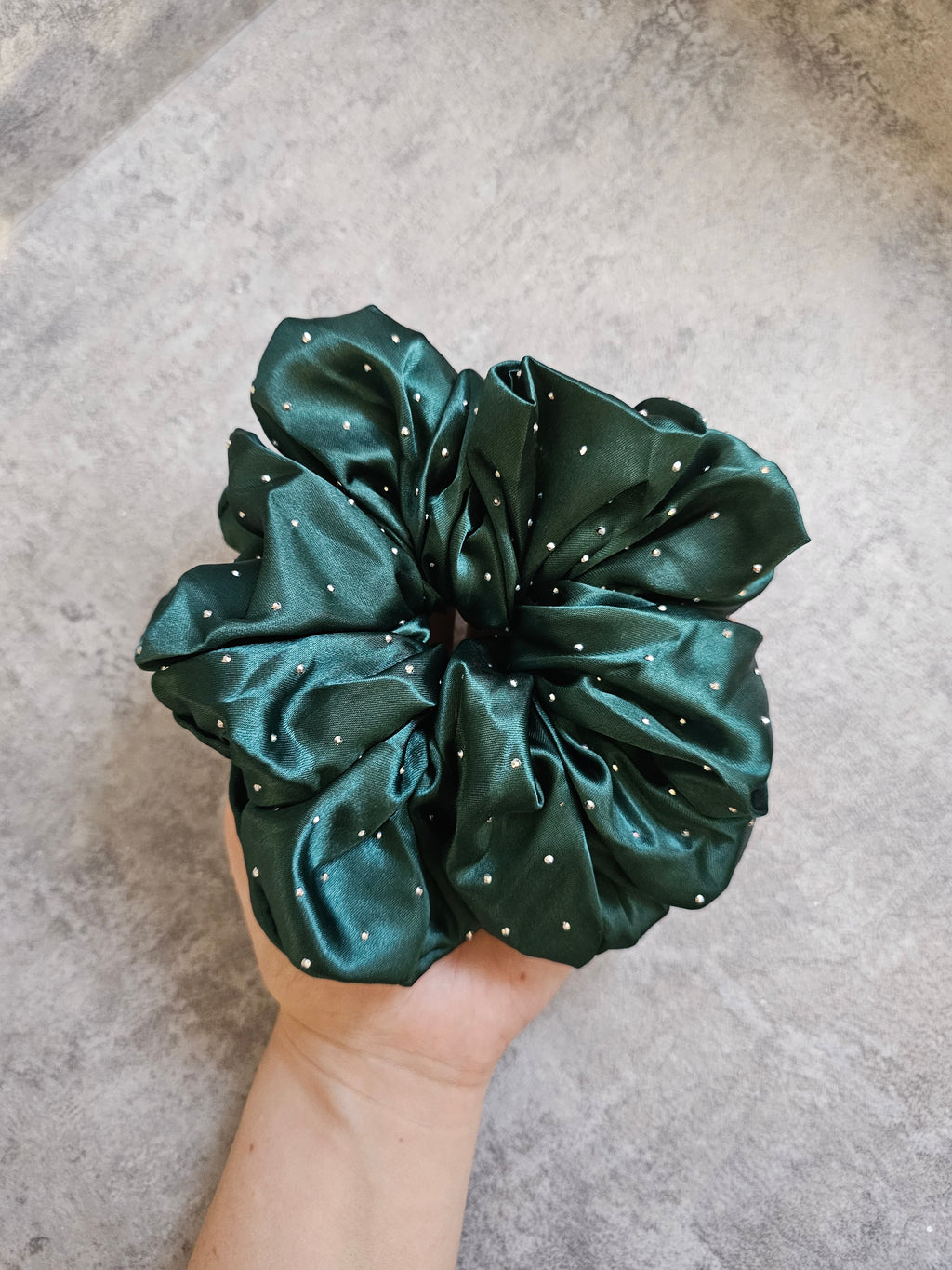Diamante satin XL Hair Scrunchies