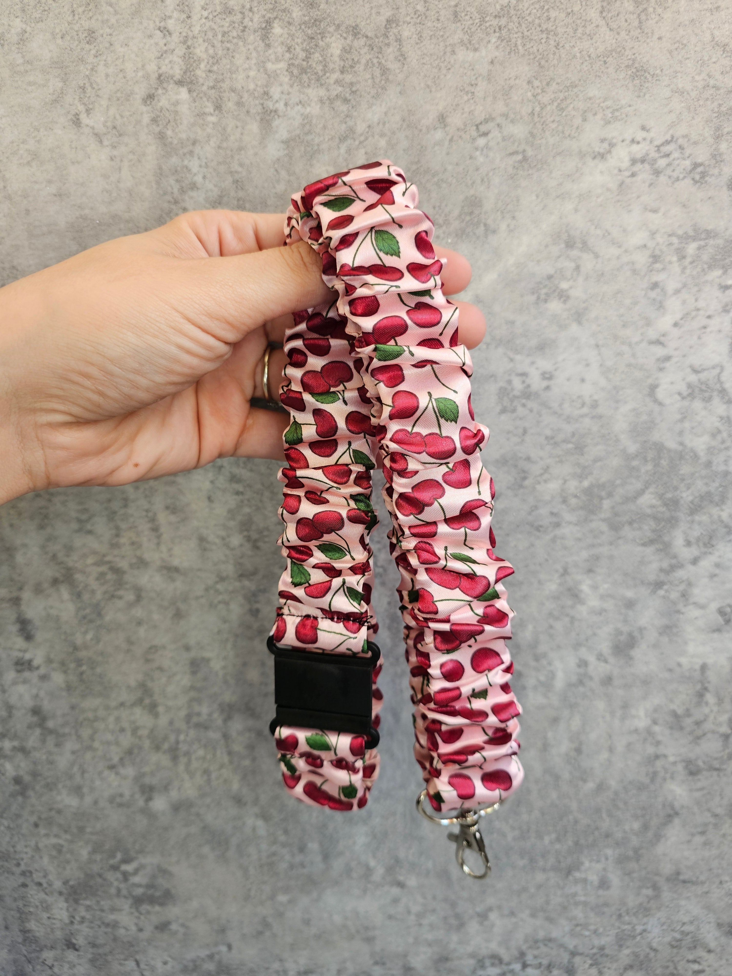 Cherry Bomb Scrunchie Lanyard