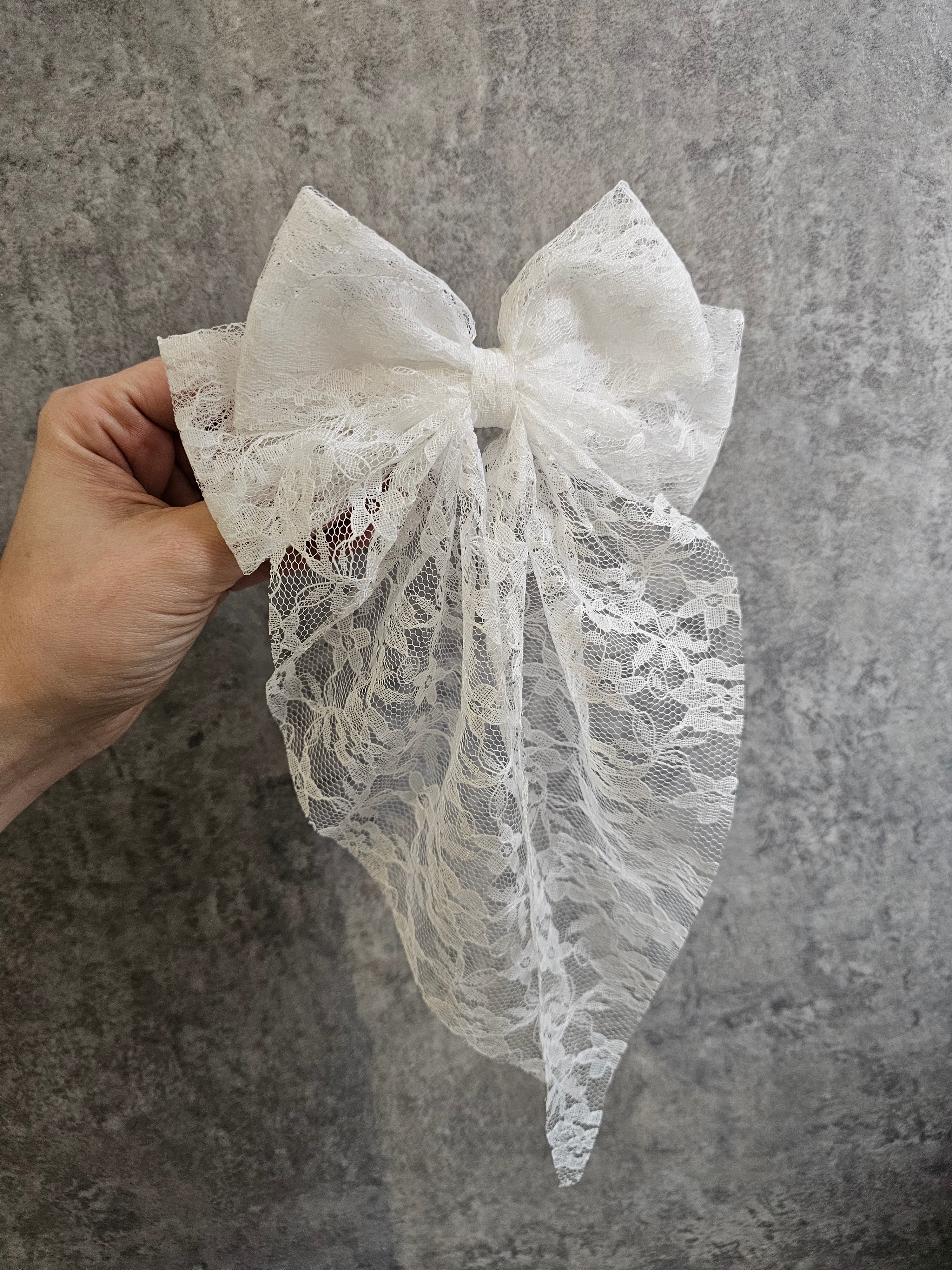 Lace hair bow