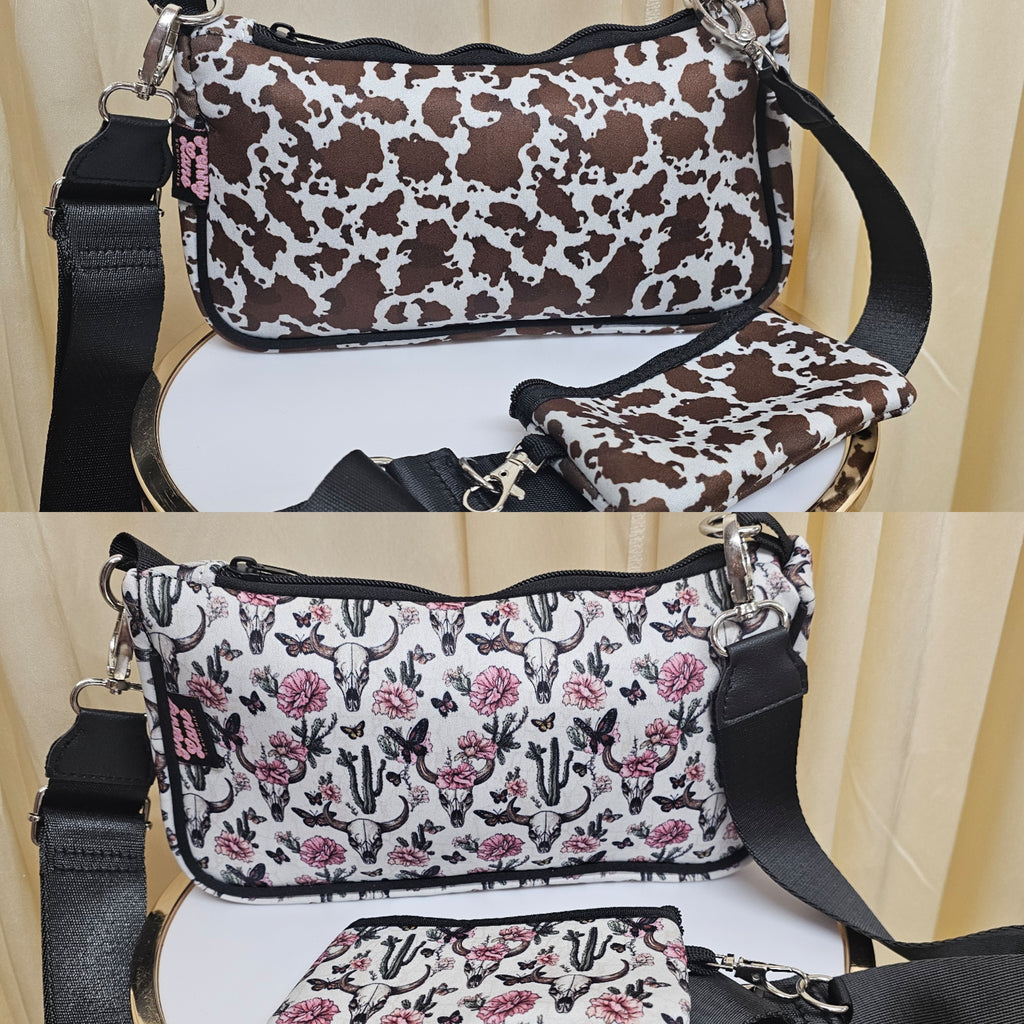 PLS Cross Body Bag, Extendable Strap, New in PLS neoprene handbag