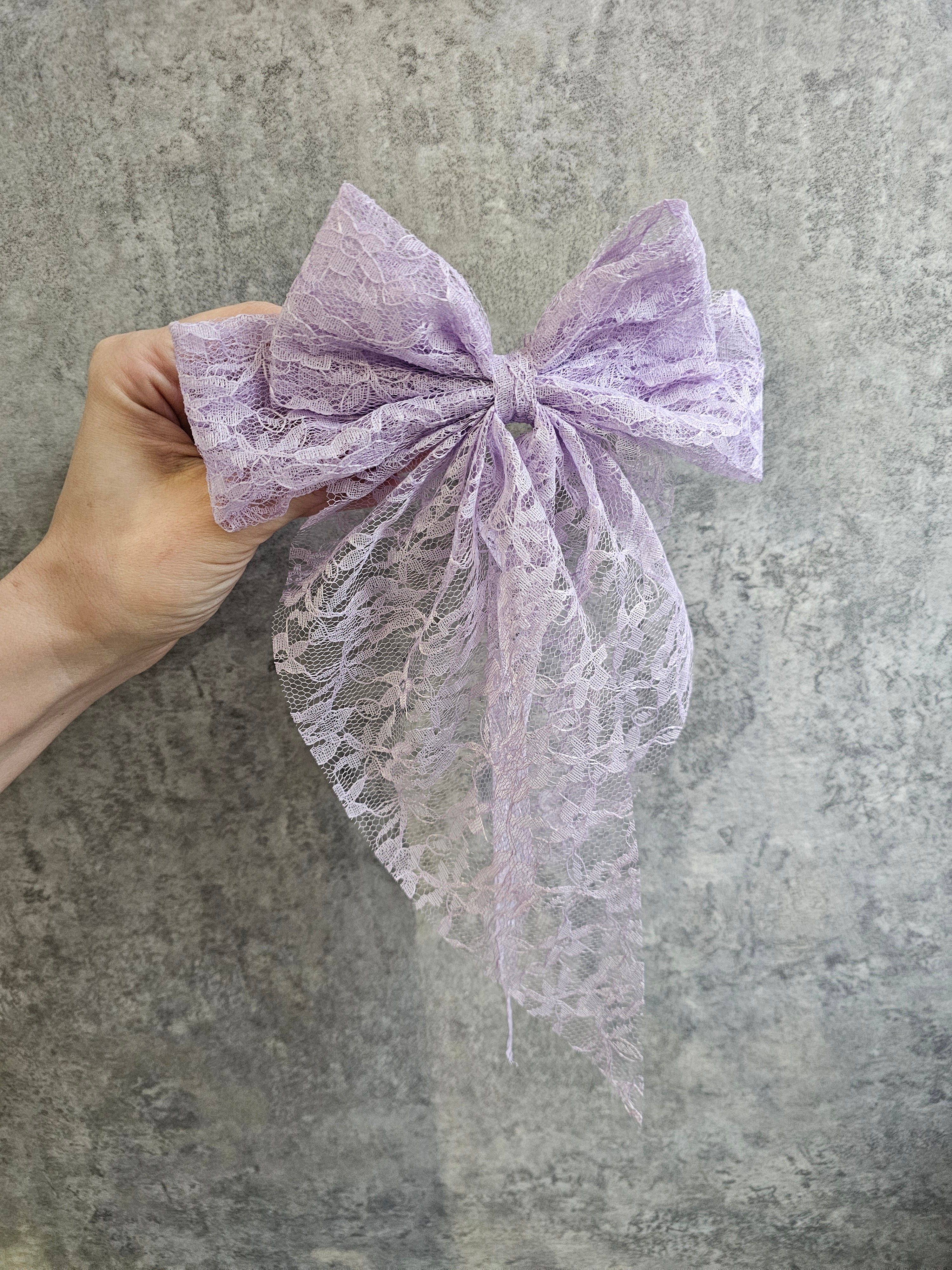 Lace hair bow