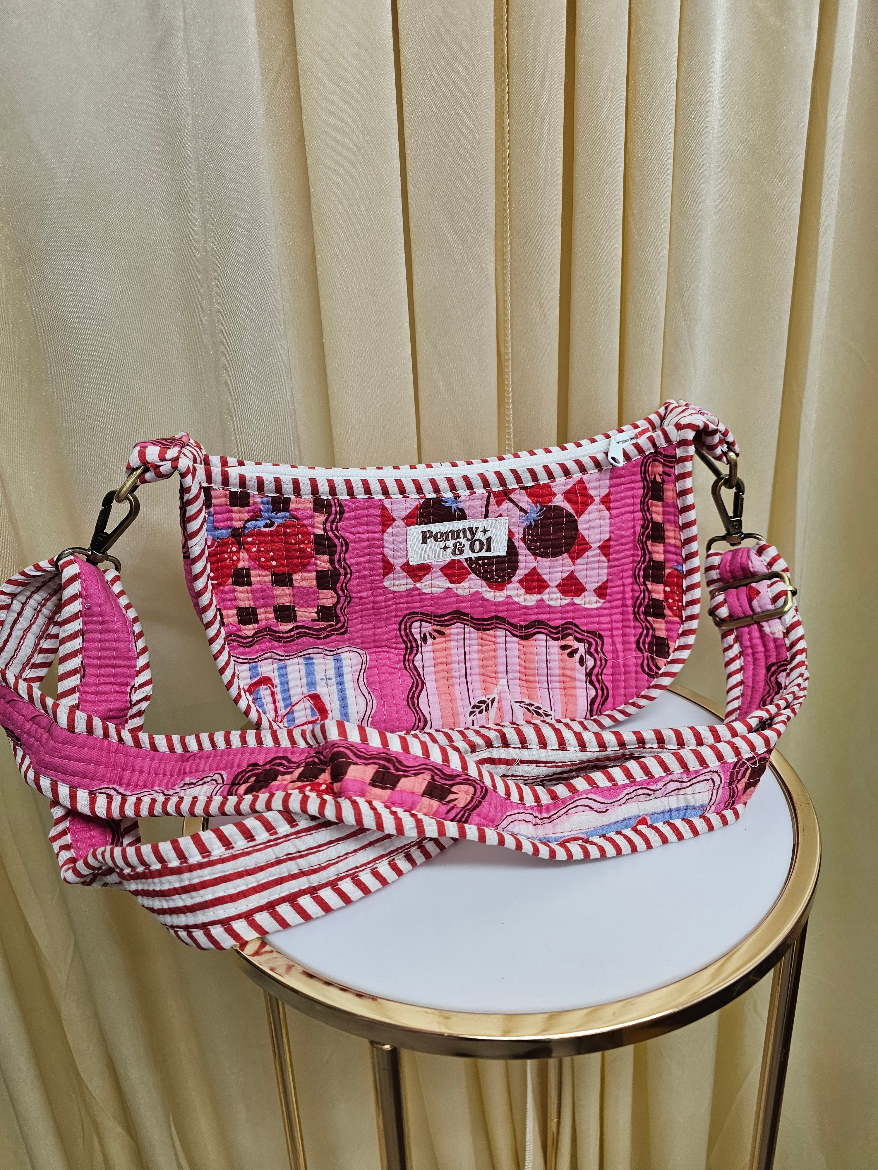 Berries & Bows Collection tote bags. Cotton tote bags all sizes.