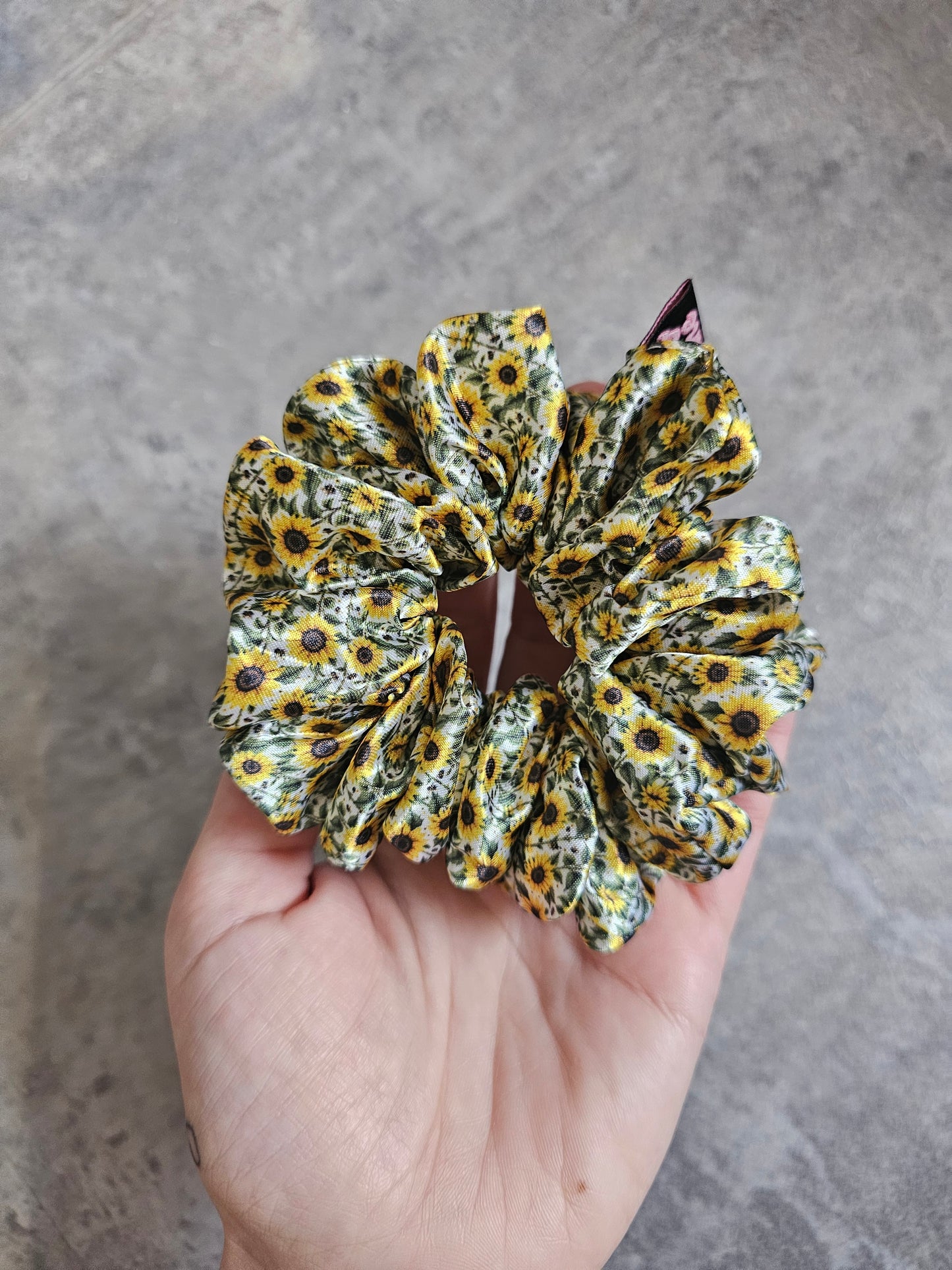 Sunflower Fields MIDI Satin Hair Scrunchie