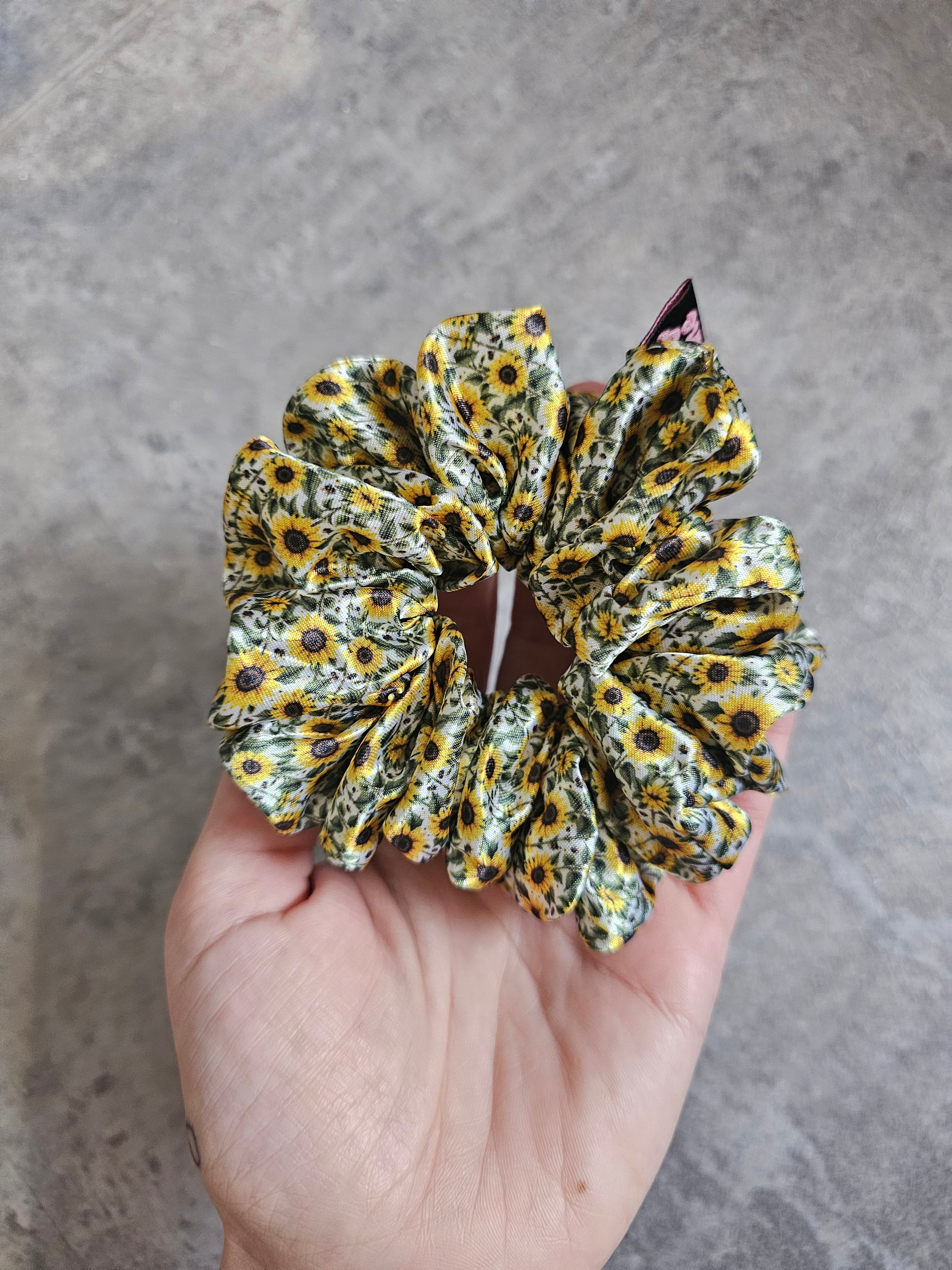Sunflower Fields MIDI Satin Hair Scrunchie