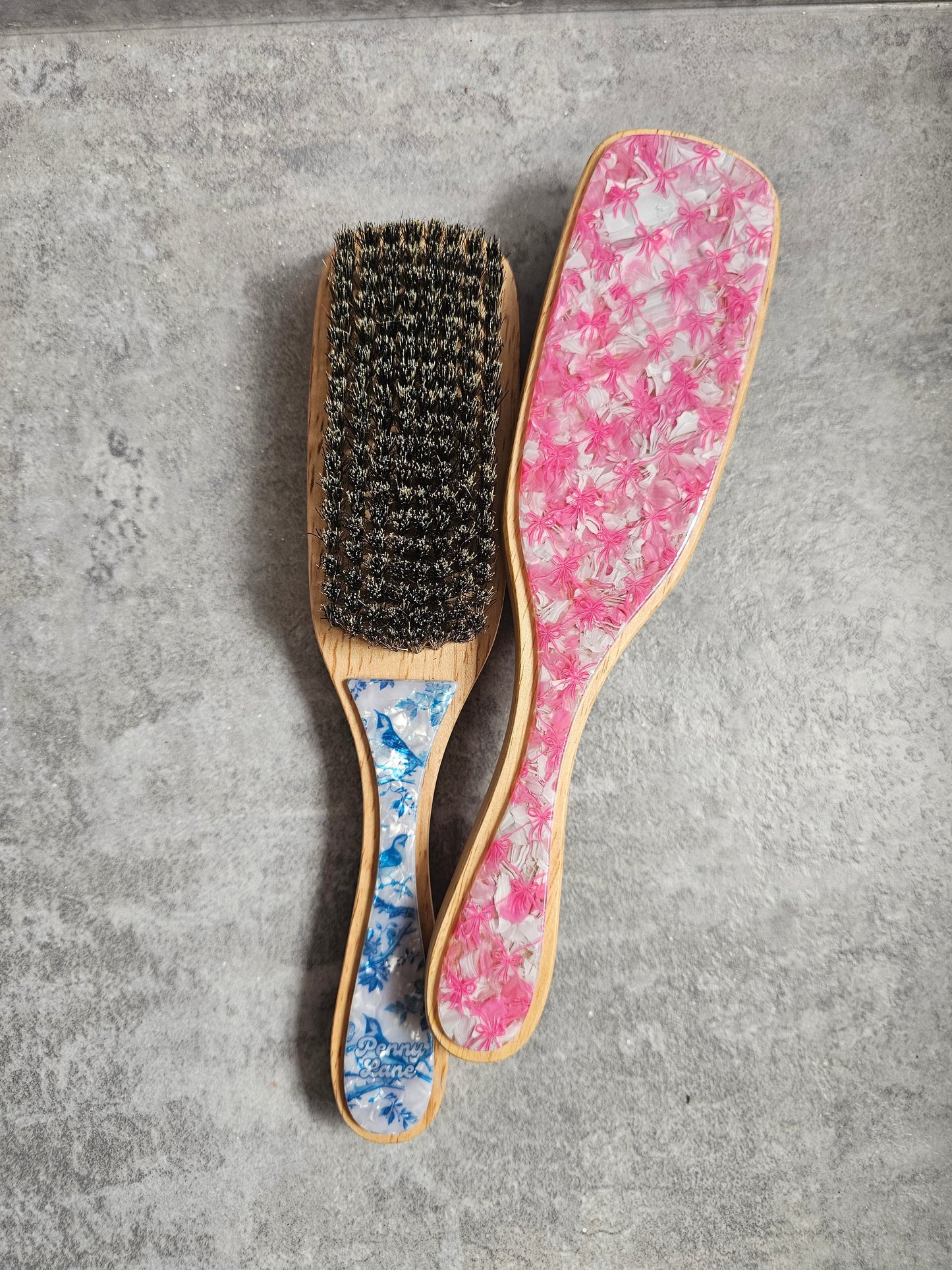 Hair Brush- Teddy Love, Twilight, Paddle Brush, Slick Back Boar Bristle