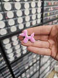 Pink balloon dog shoe charm