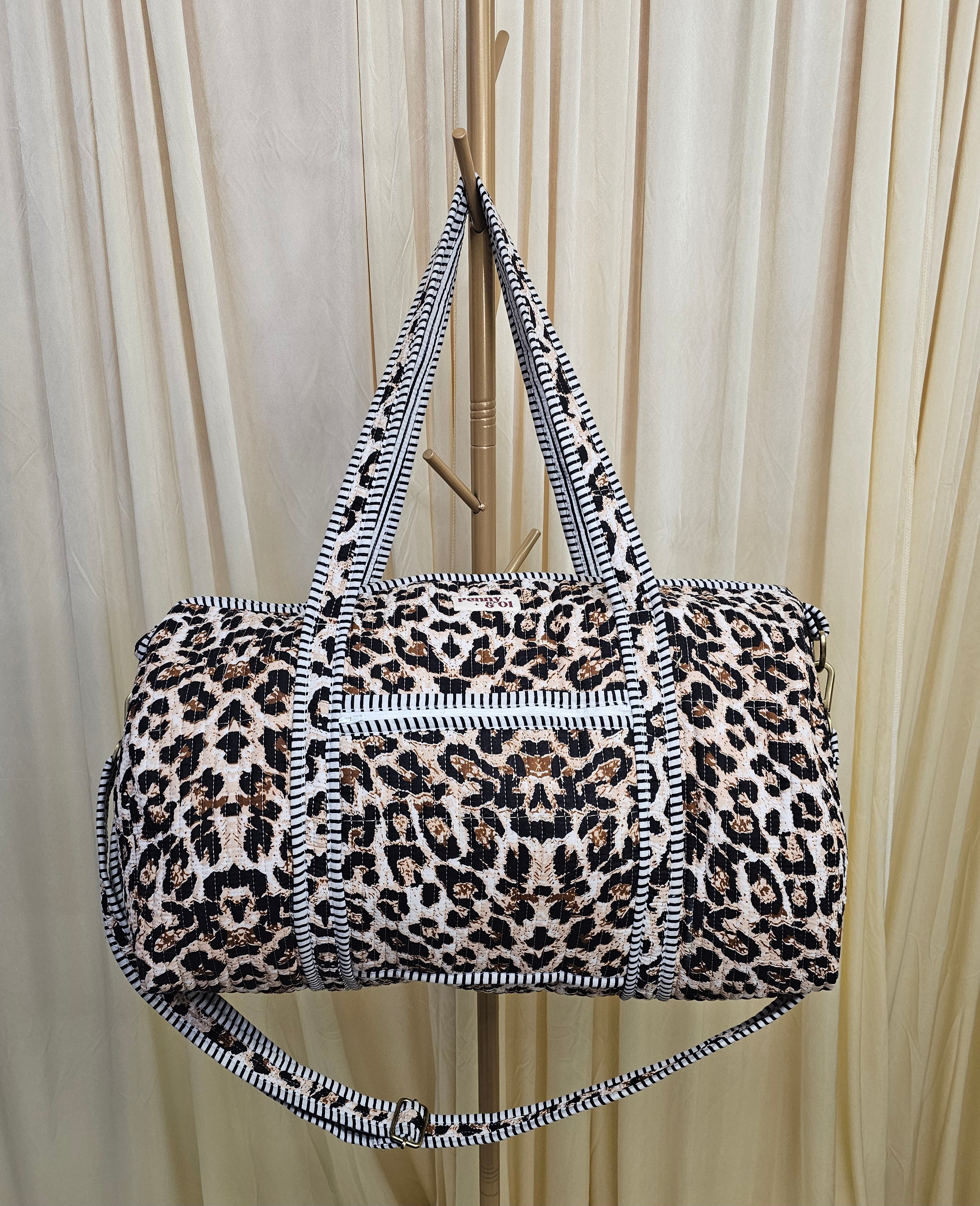 Leopard Print Large Duffle Tote Bags - Penny & Ol