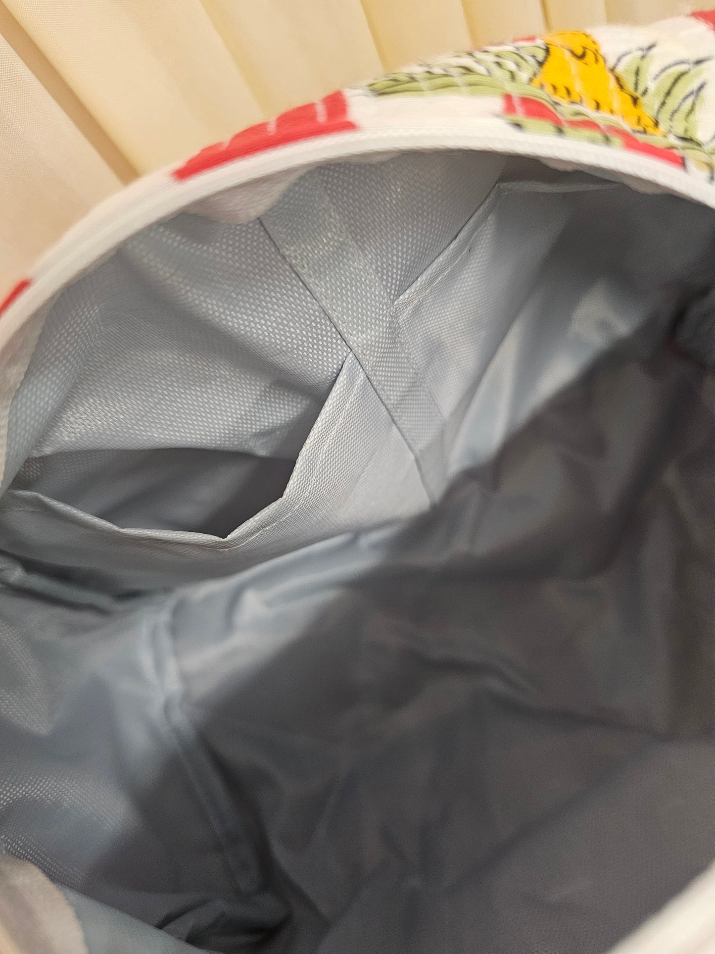 Red Striped Palm Tree Waterproof Zip pouch.