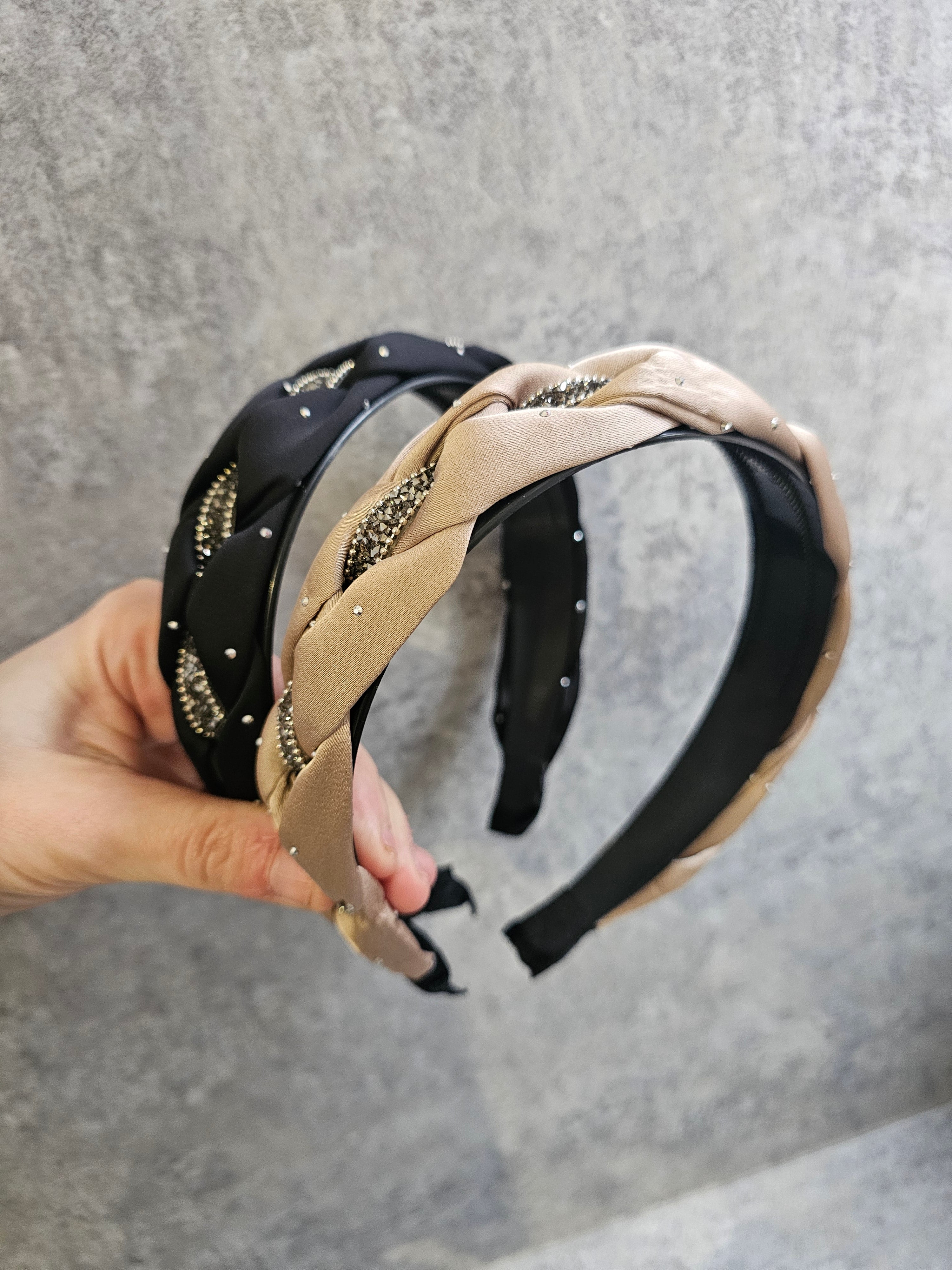Diamante plaited headband