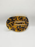 Flat Tortoise Shell Marble Claw Clip