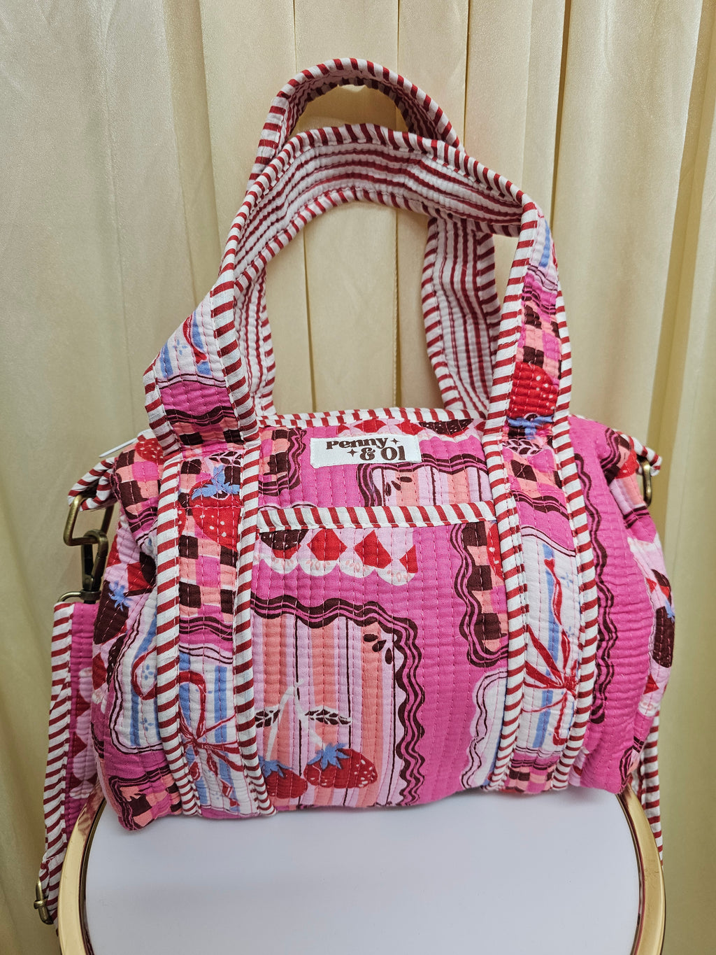 Berries & Bows Collection tote bags. Cotton tote bags all sizes.
