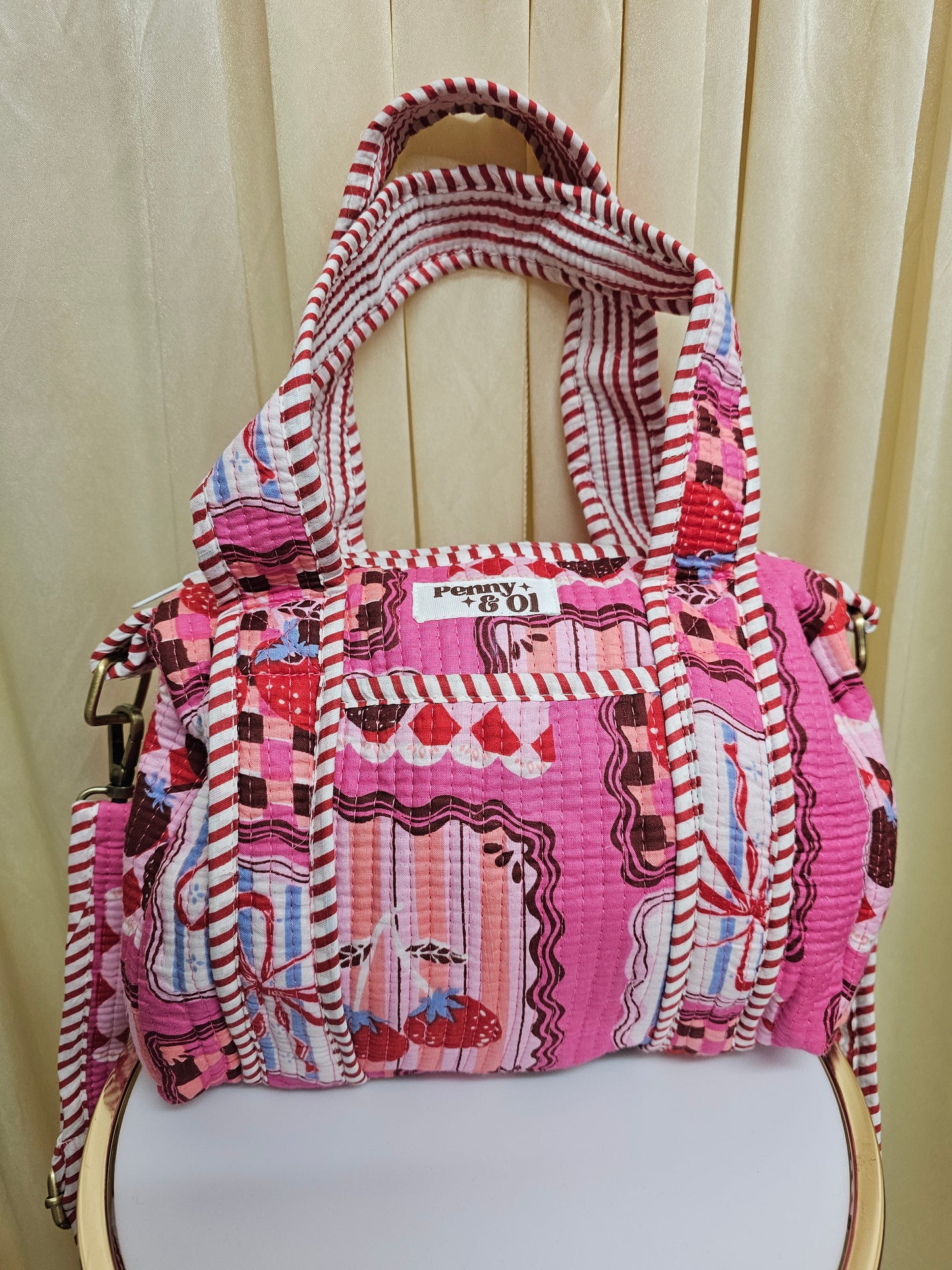 Berries & Bows Collection tote bags. Cotton tote bags all sizes.