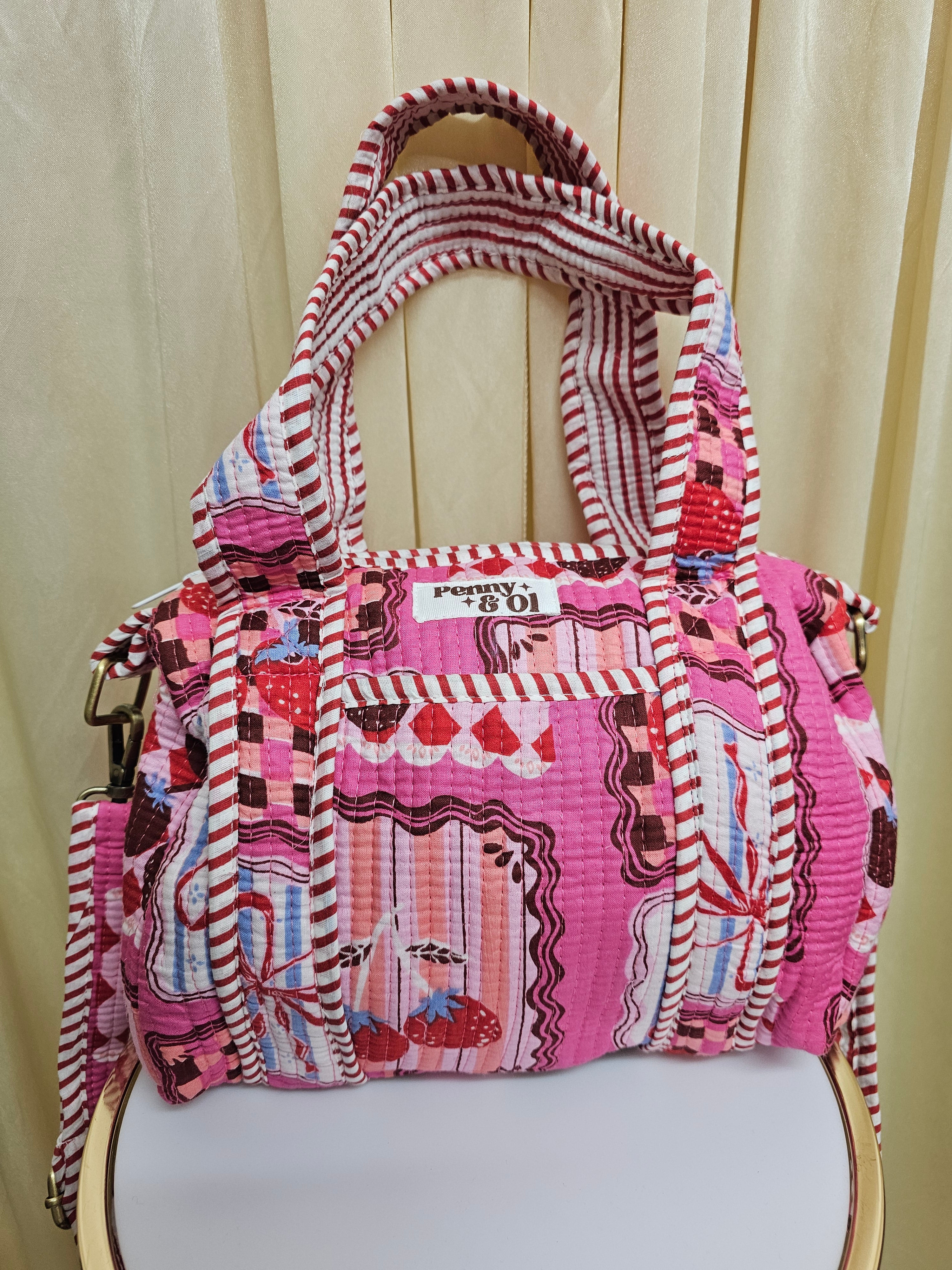 Berries & Bows Collection tote bags. Cotton tote bags all sizes.