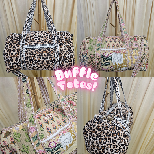 Duffle Tote Bags - Penny & Ol