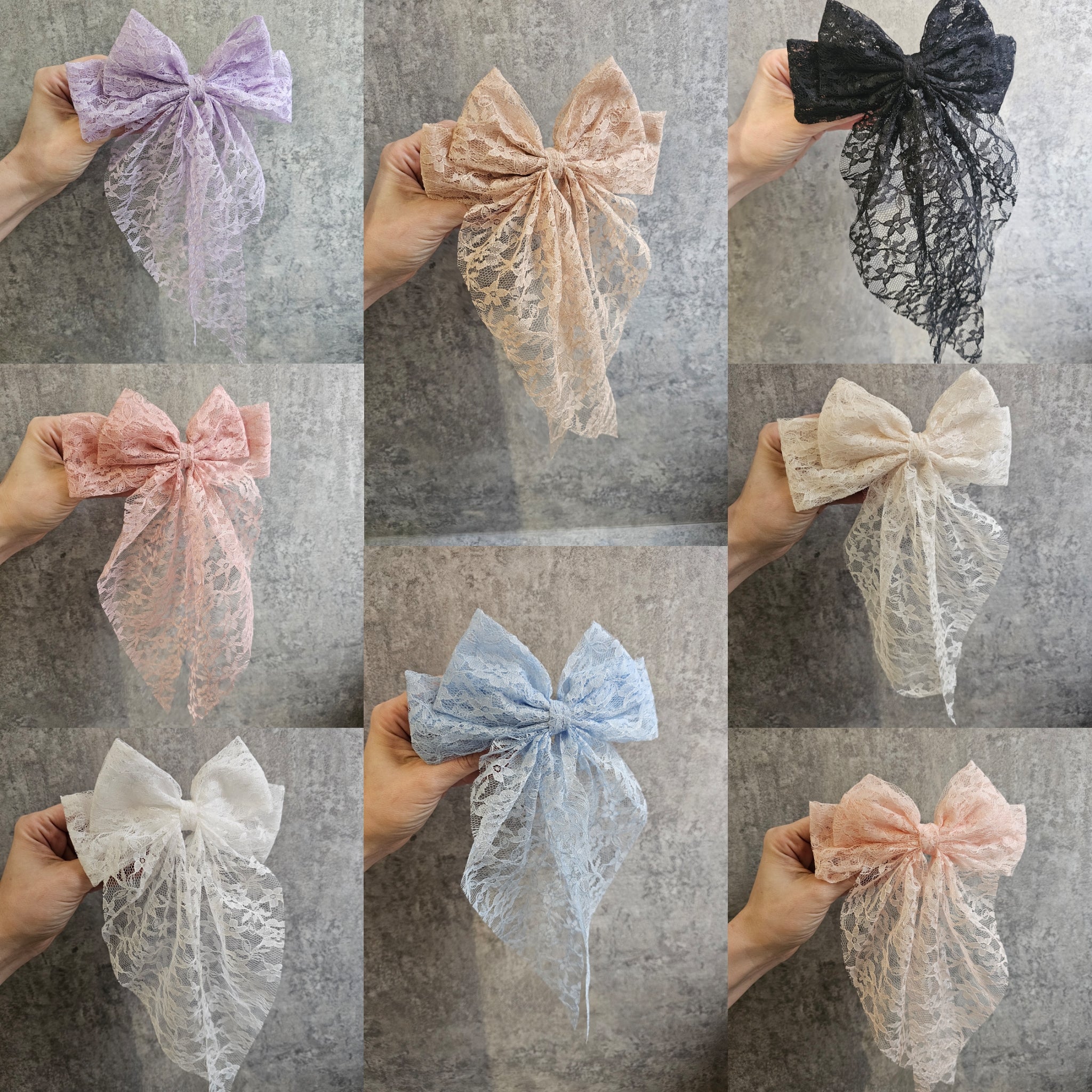 Lace hair bow