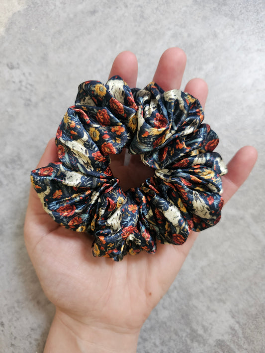 Midnight Vintage Western MIDI Satin Hair Scrunchie