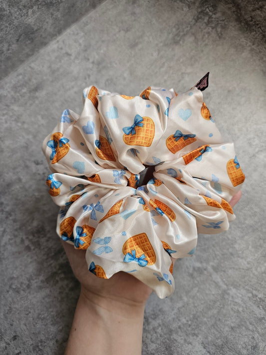 Sweet Waffles XL Satin Hair Scrunchie