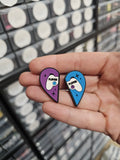 Player 1& 2, two peice shoe charms