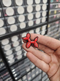 Red balloon dog shoe charm