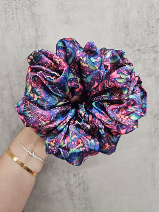 Mermaid XL Satin Hair Scrunchie