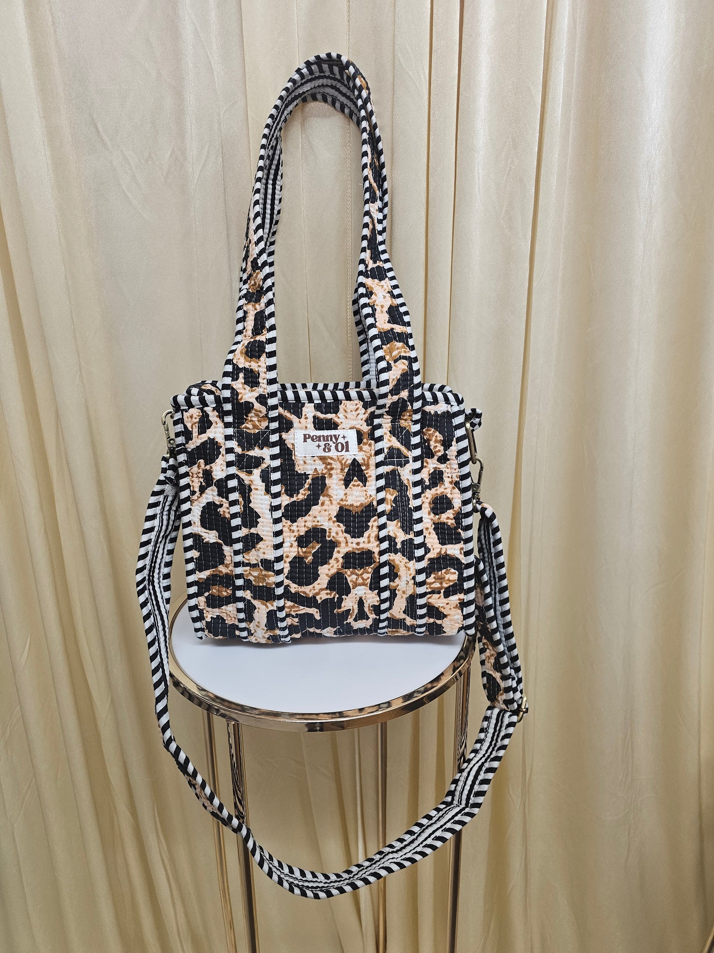 Leopard print collection, tote bags. Cotton tote bags all sizes.