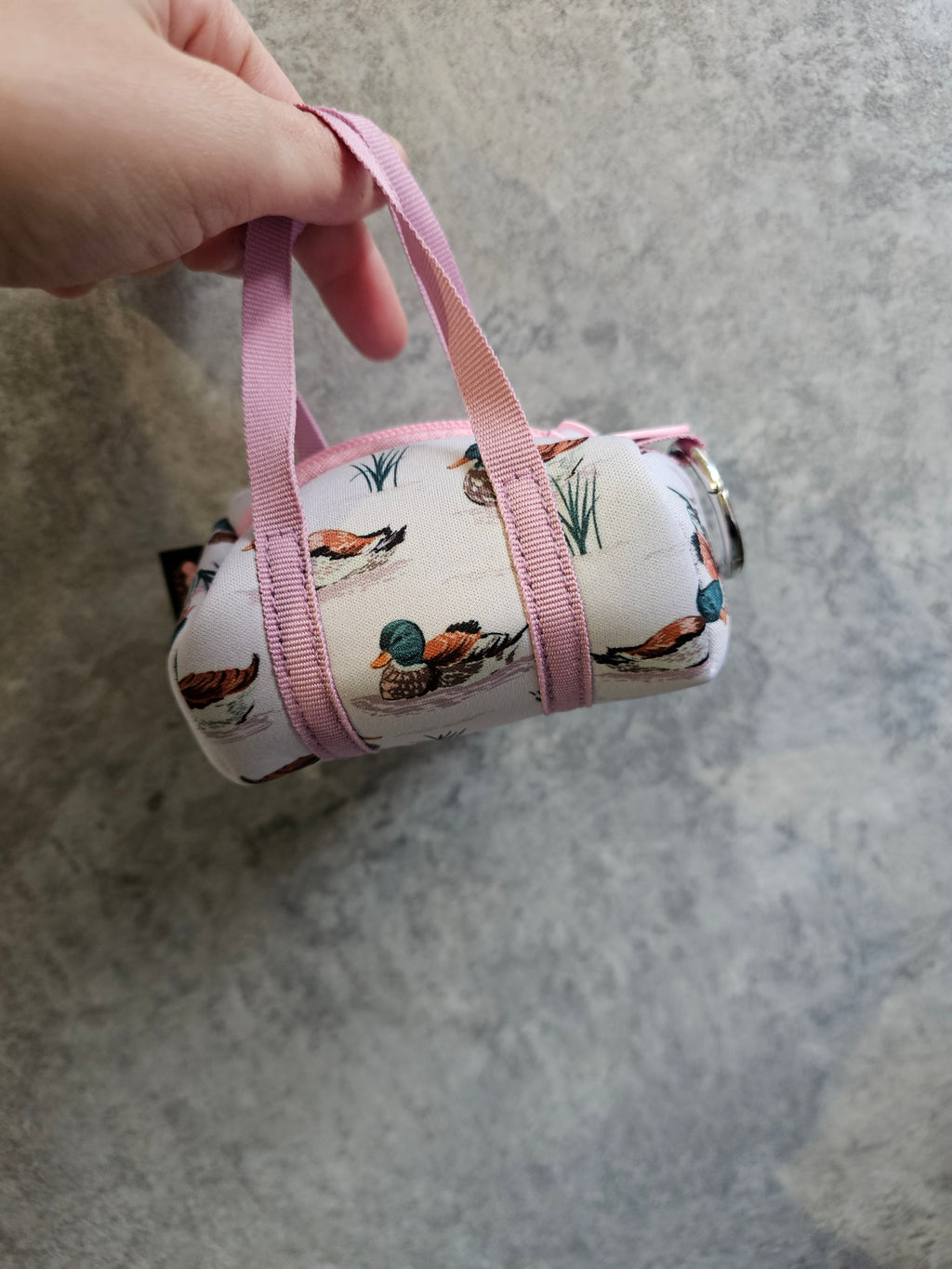 Mini duffle bag keyring, New in PLS neoprene purse