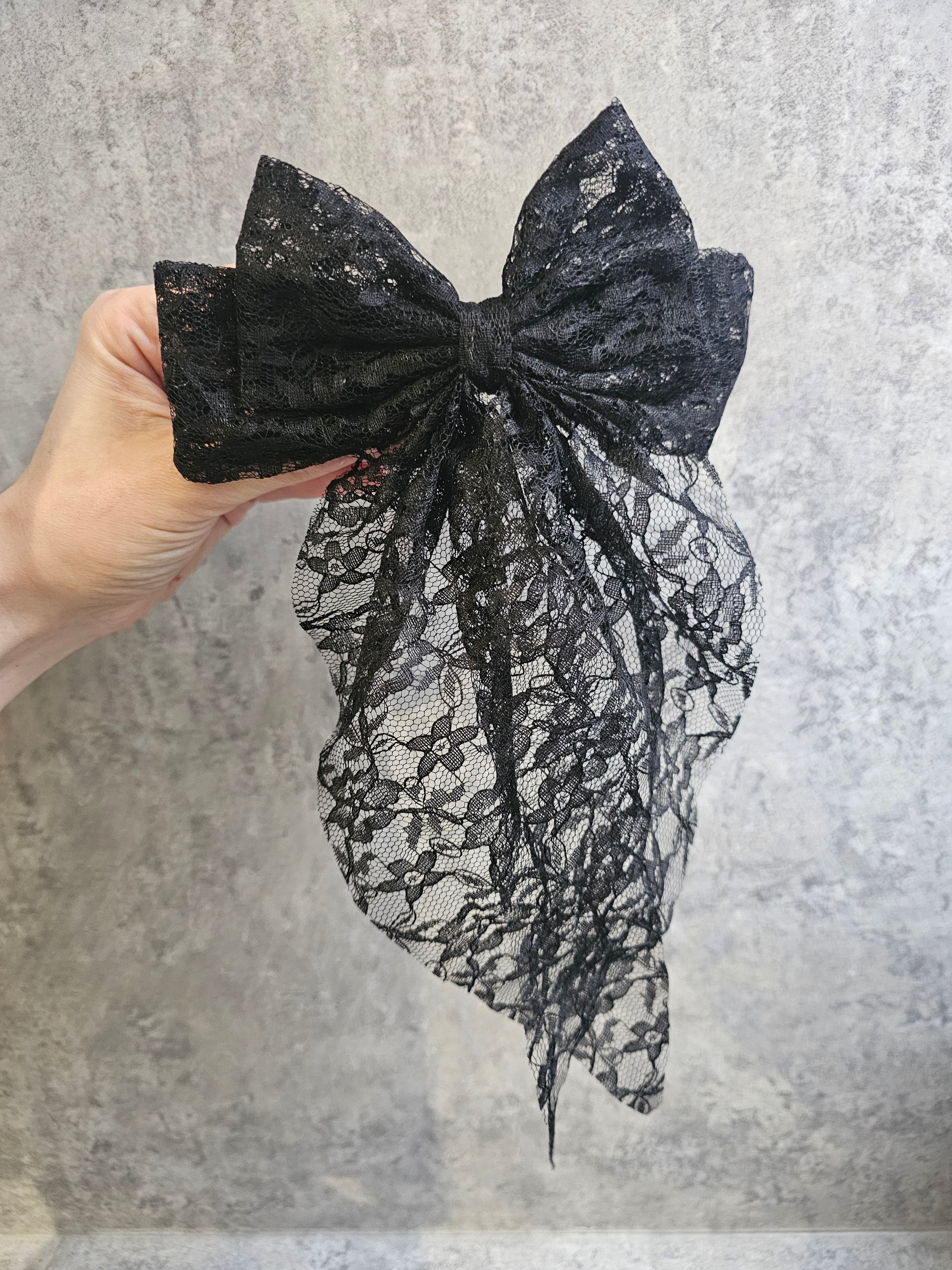 Lace hair bow