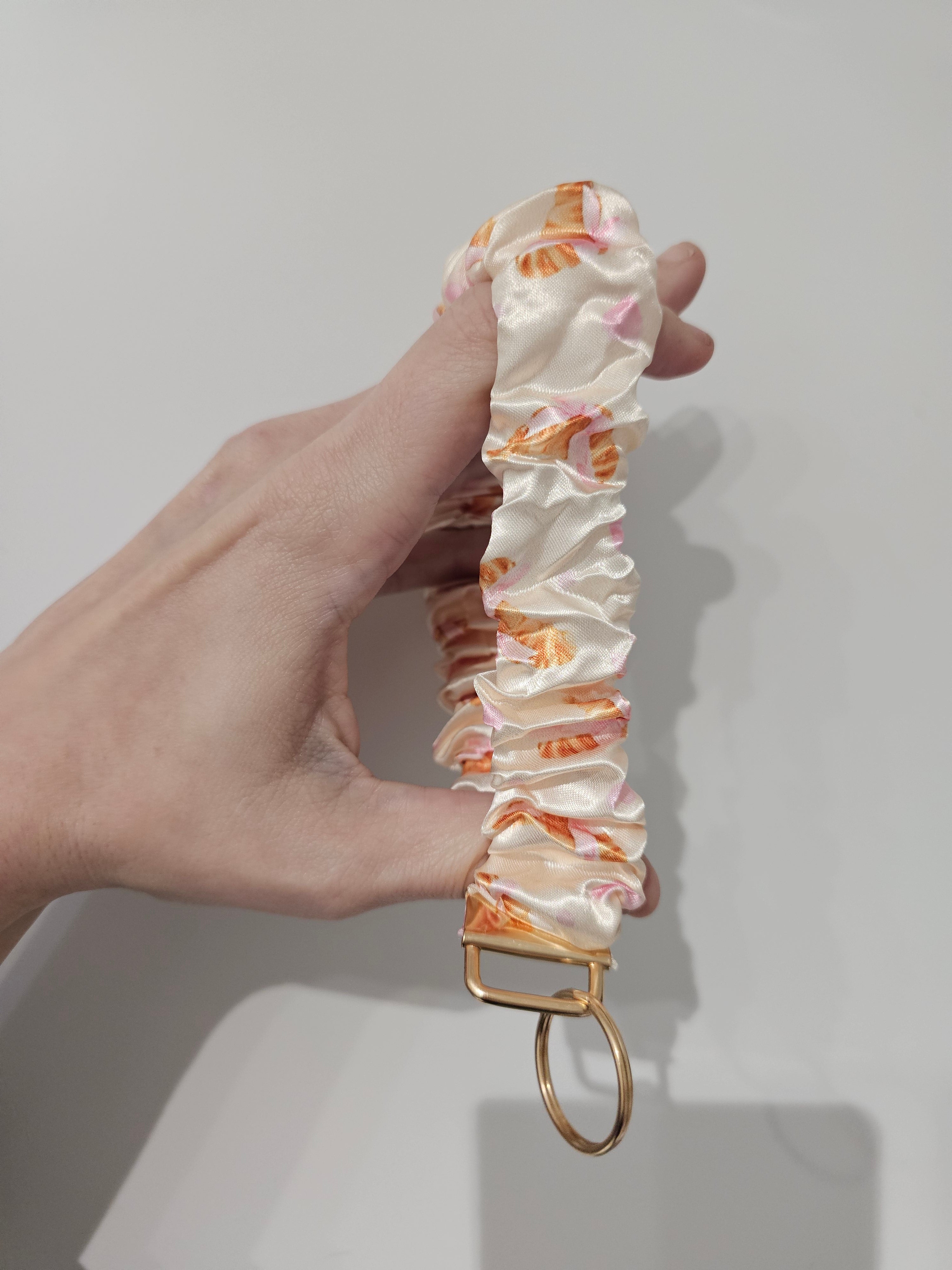 Croissant Cutie Scrunchie Keyring