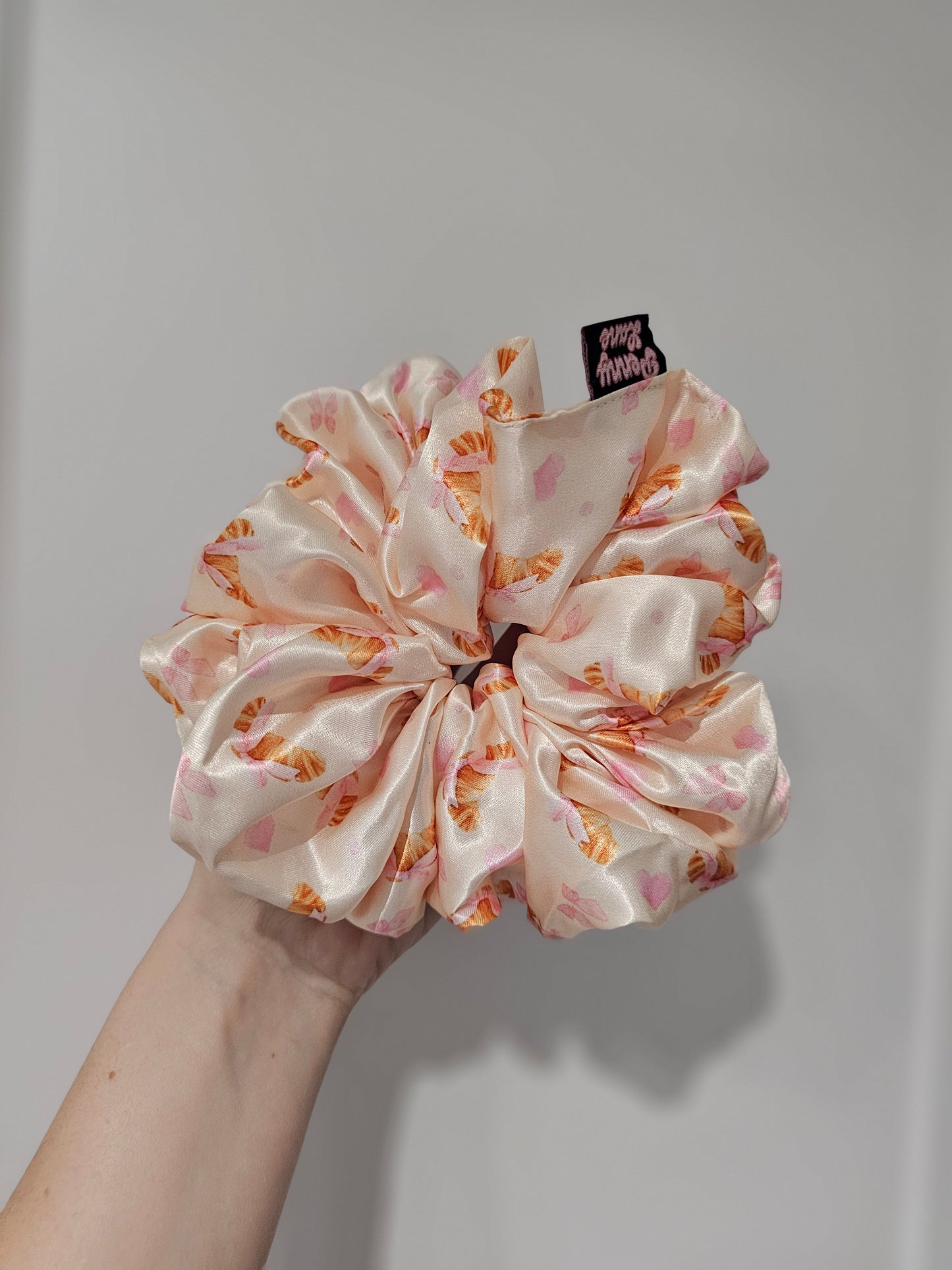 Croissant Cutie XL Satin Hair Scrunchie