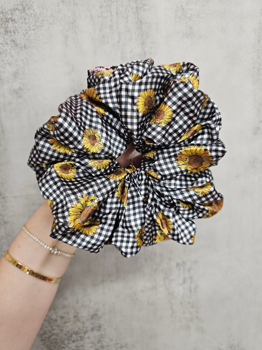 Sunflowers XL Satin Hair Scrunchie
