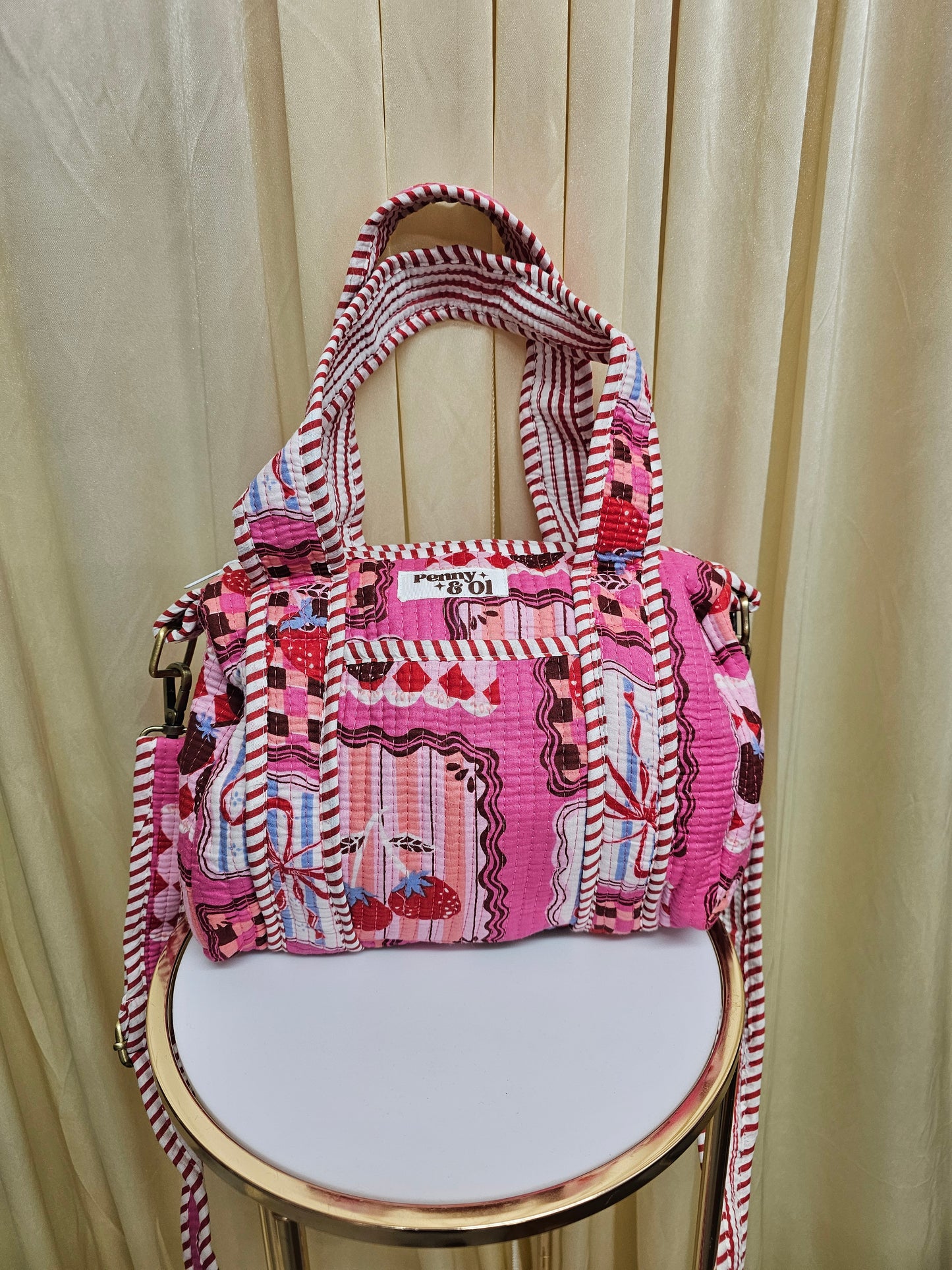Berries & Bows Collection tote bags. Cotton tote bags all sizes.