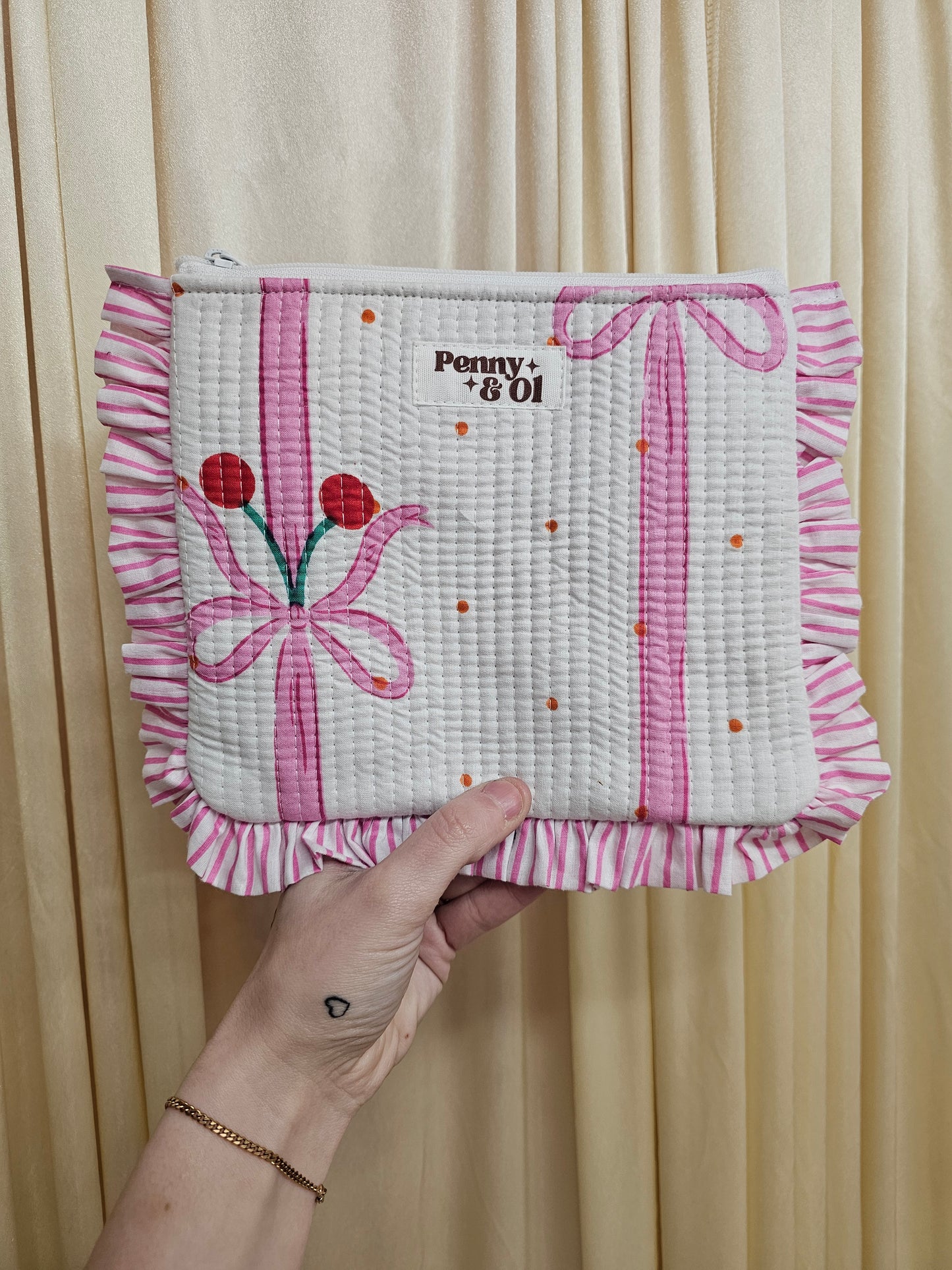 Cherry Bow collection, tote bags. Cotton tote bags all sizes.