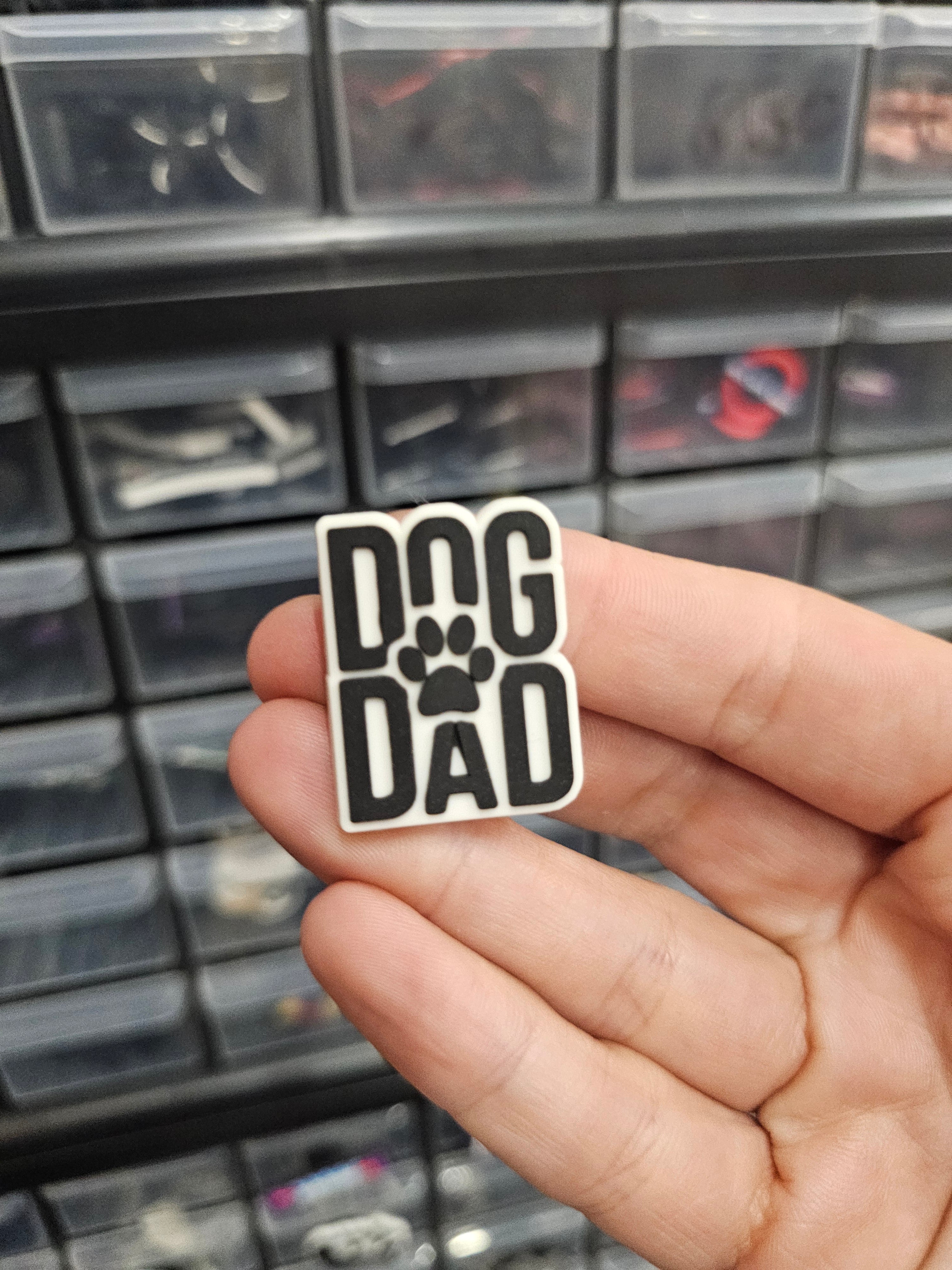 Dog dad shoe charm
