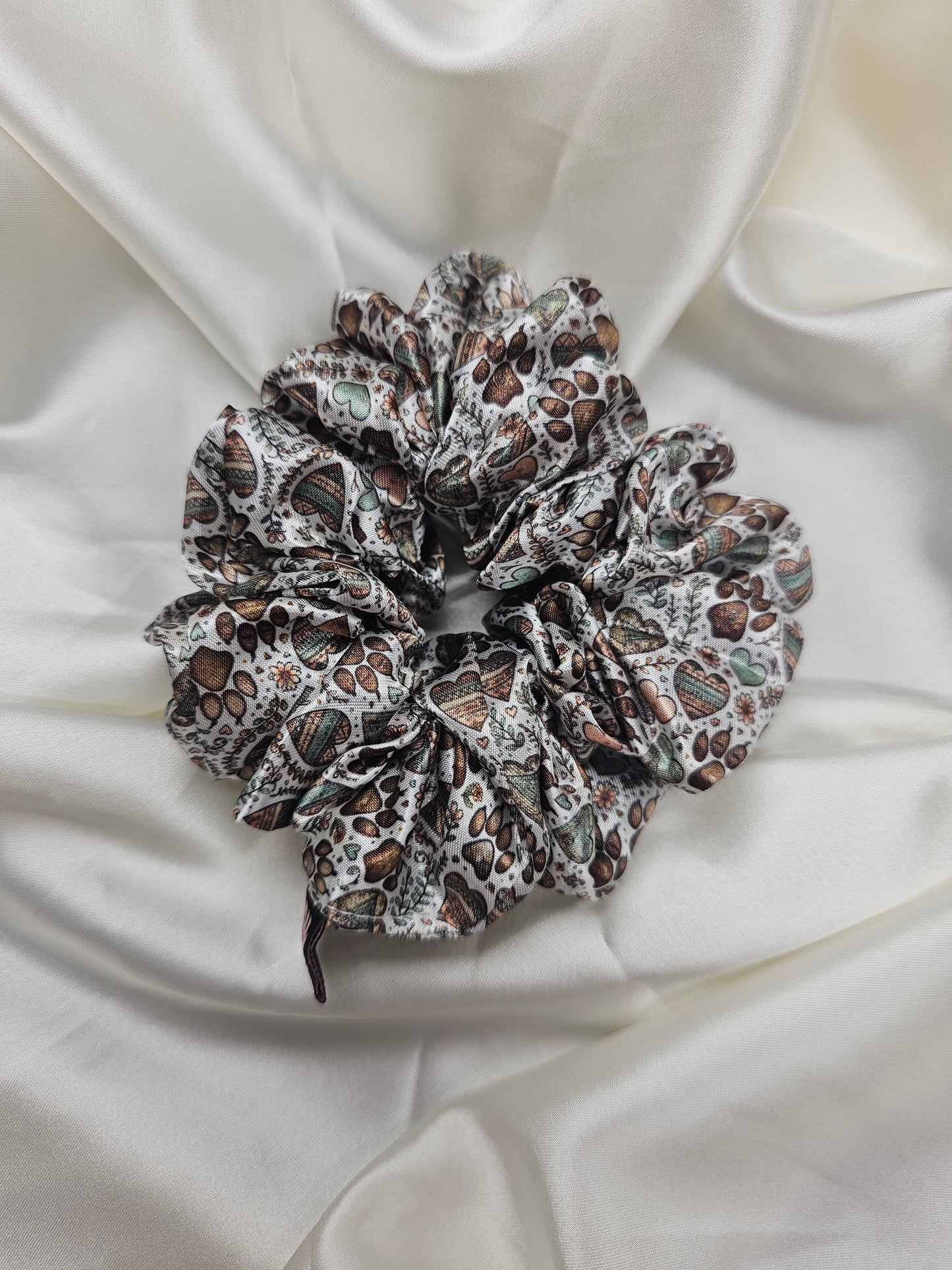 Western Paws Midi Satin Hair Scrunchie