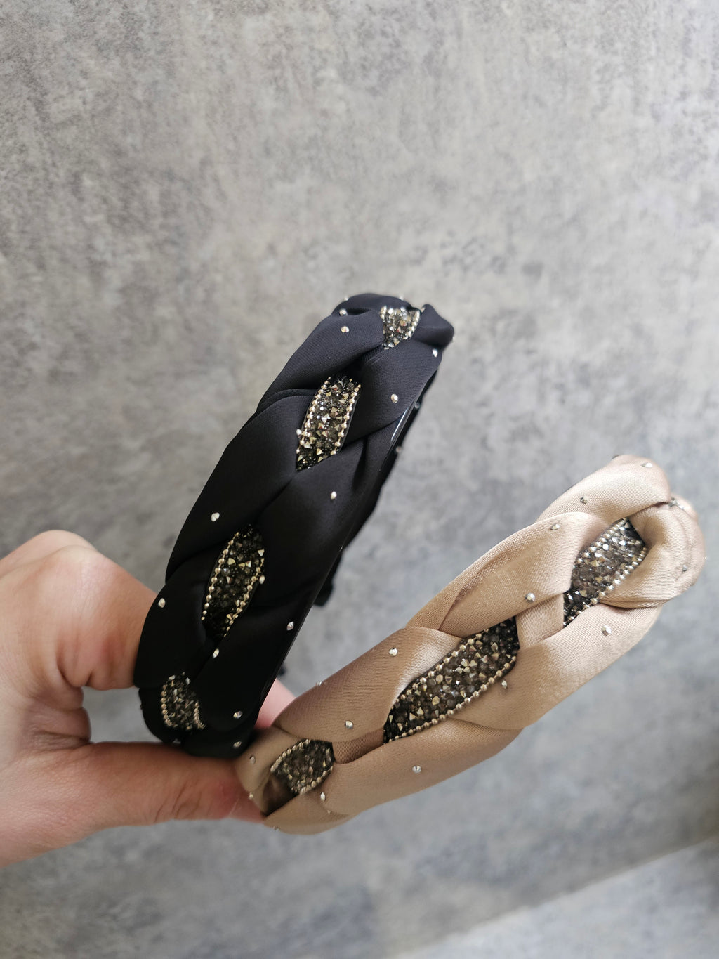 Diamante plaited headband