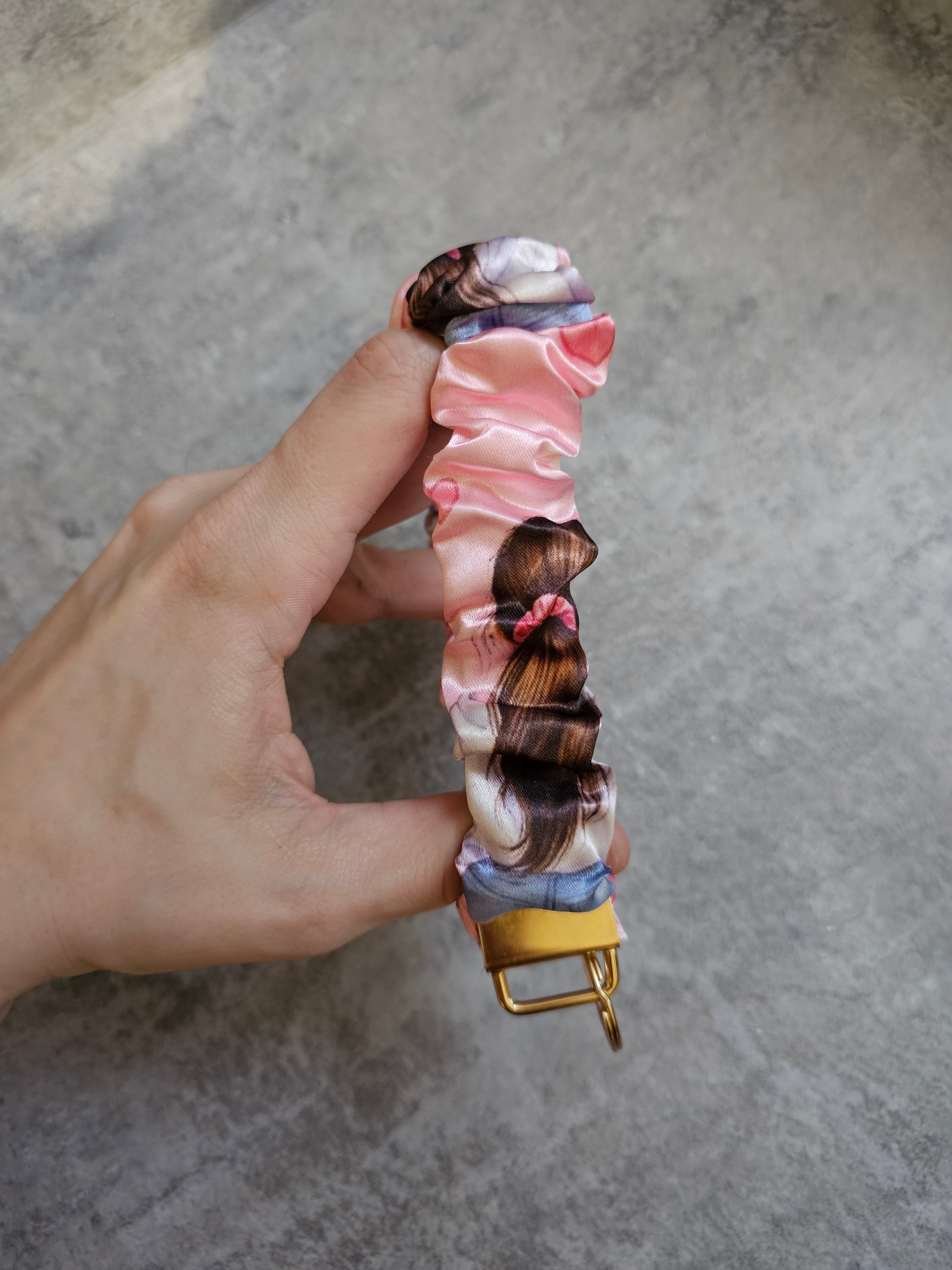 Scrunchie Girl Satin Hair Scrunchie Collection, Keyring, Lanyard
