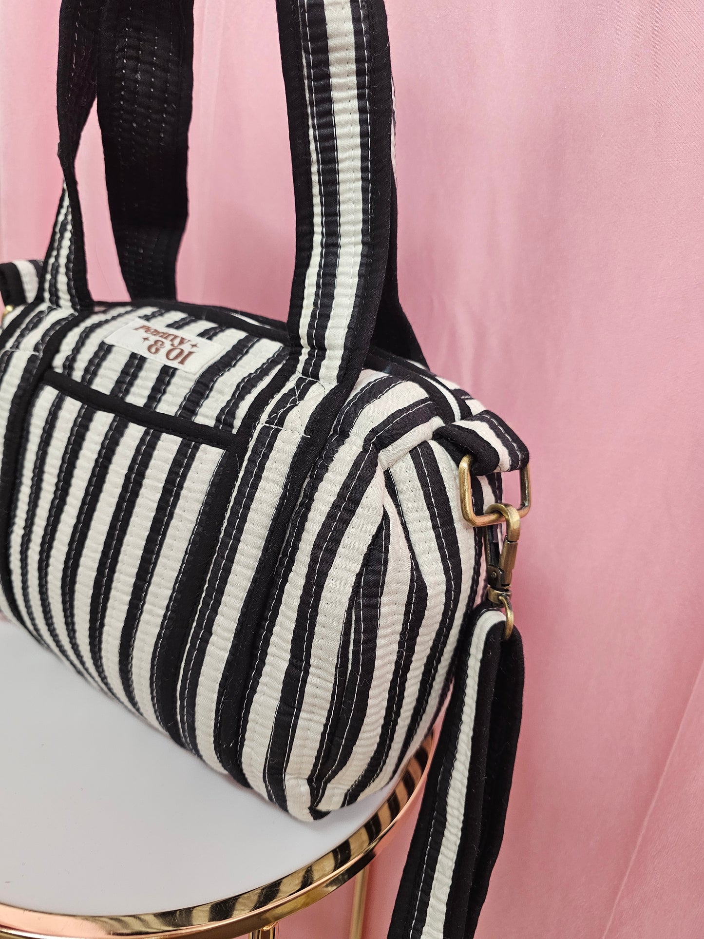 Black and white stripes collection, tote bags. Cotton tote bags all sizes.