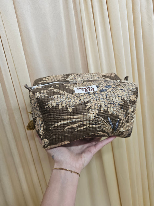 Brown Floral Waterproof Pouches